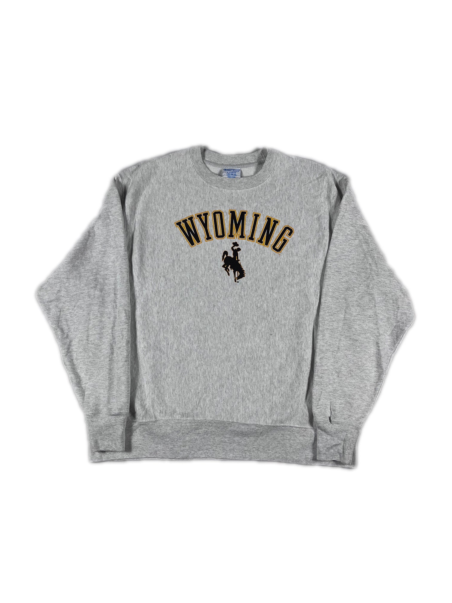 VINTAGE GREY WYOMING COWBOY CREWNECK SIZE XL