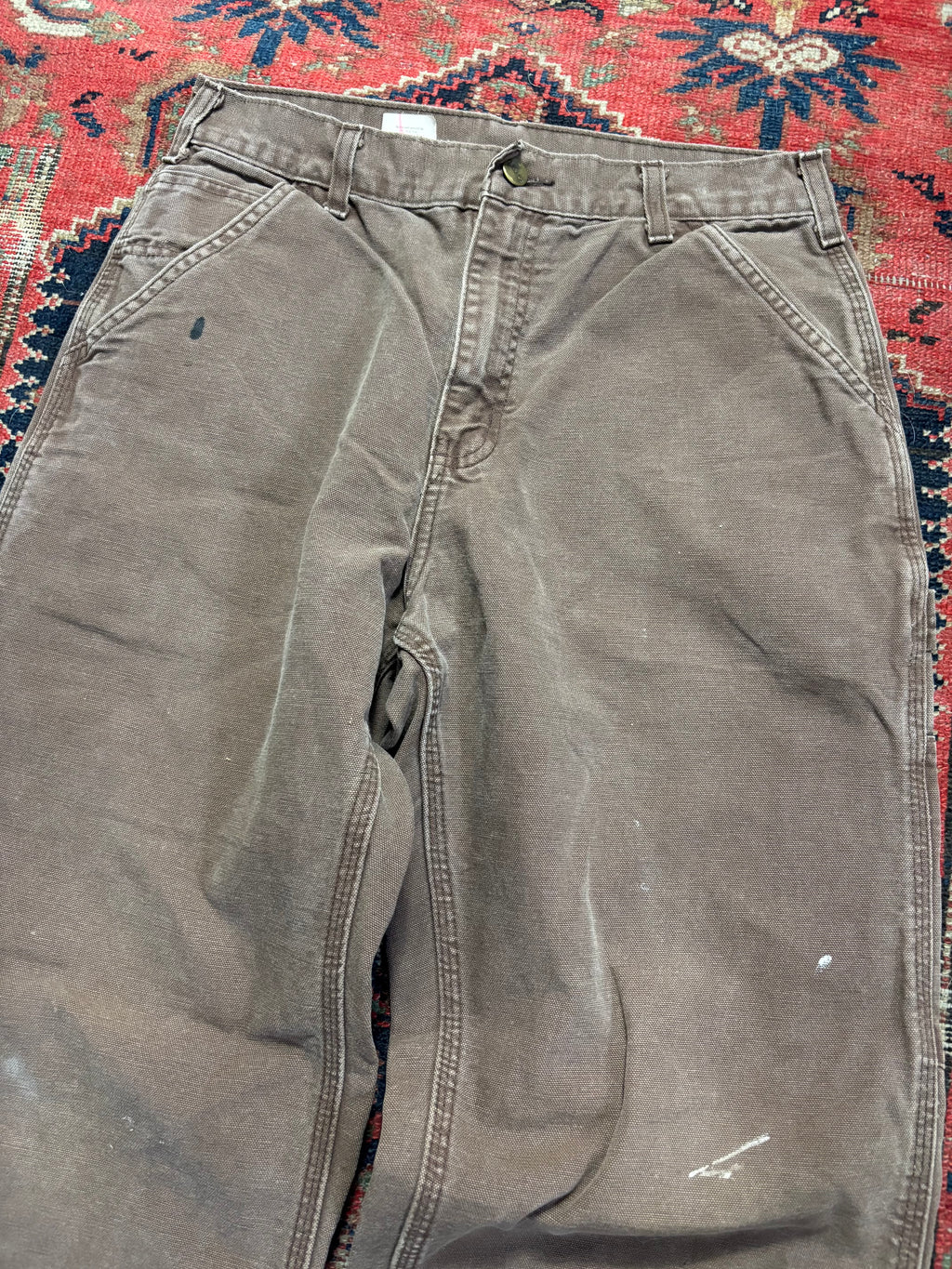 VINTAGE FADED BROWN CARHARTT CARPENTER PANTS W/31
