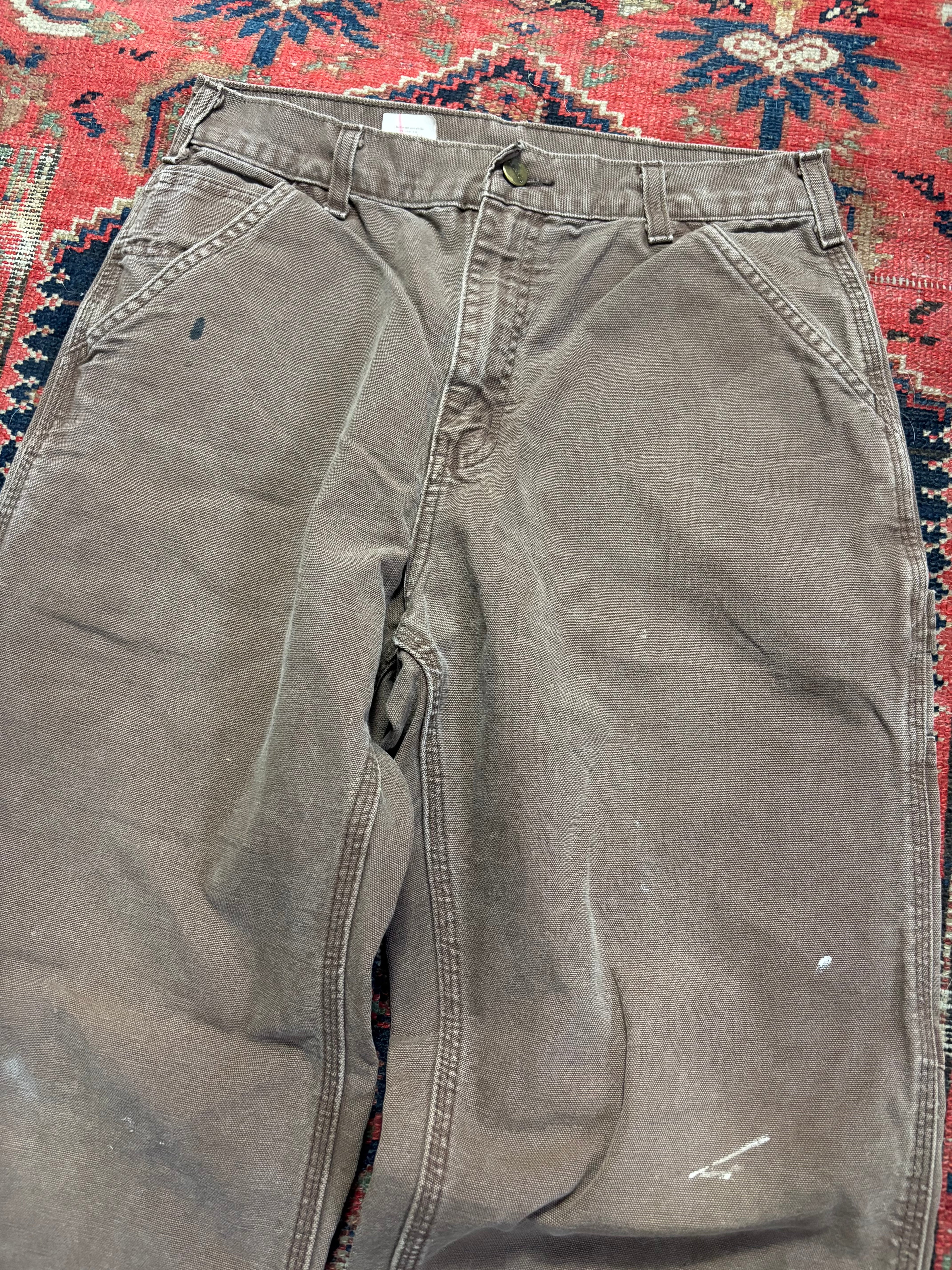 VINTAGE FADED BROWN CARHARTT CARPENTER PANTS W/31