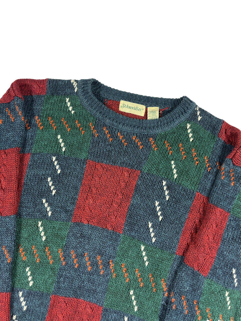 VINTAGE HEAVY “St JOHNS BAY” KNIT SWEATER SIZE MEDIUM