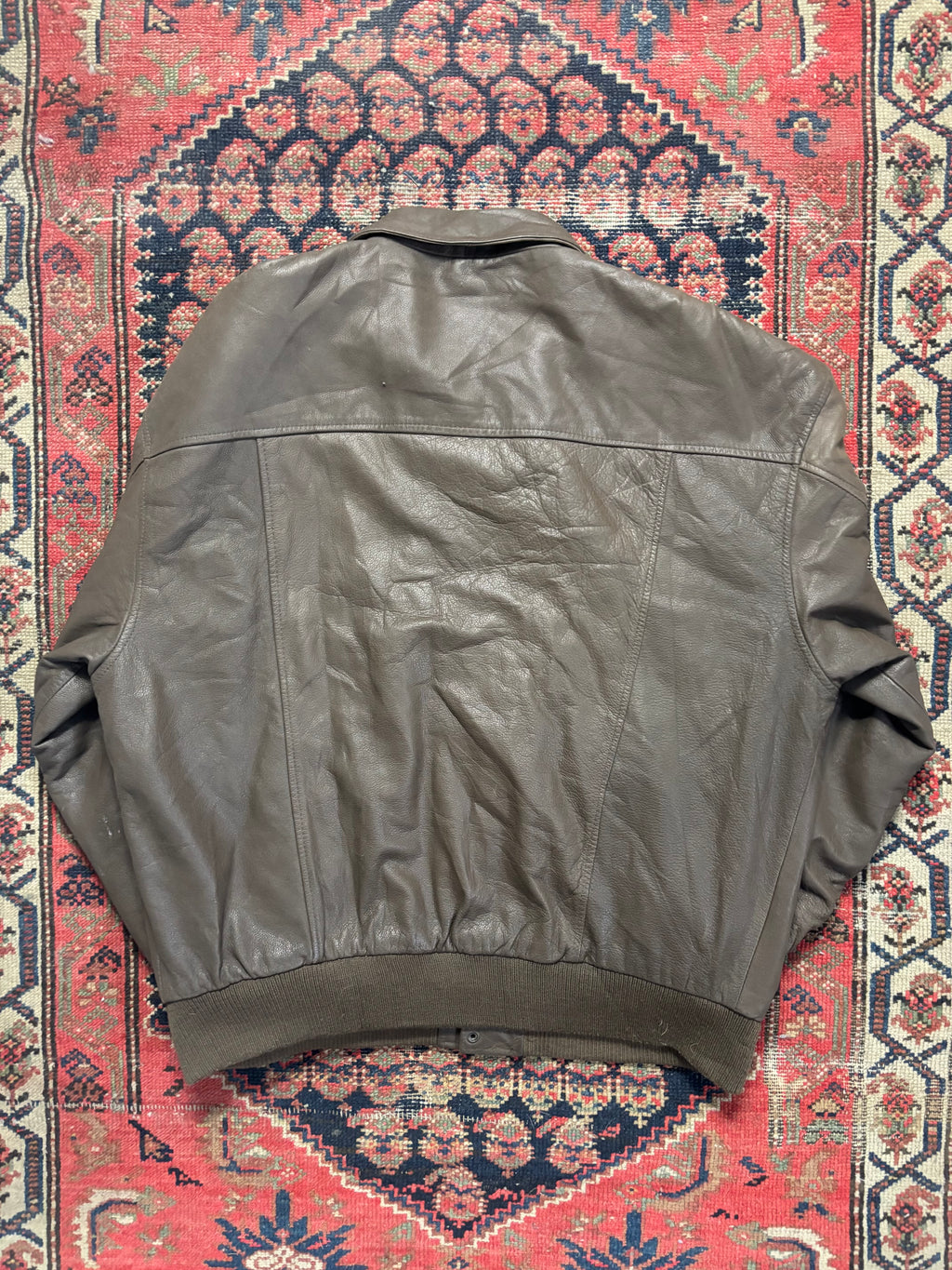 VINTAGE BROWN LEATHER COUGAR BOMBER SIZE LARGE