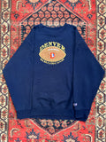VINTAGE NAVY DENVER BRONCOS CREWNECK SIZE XX-LARGE