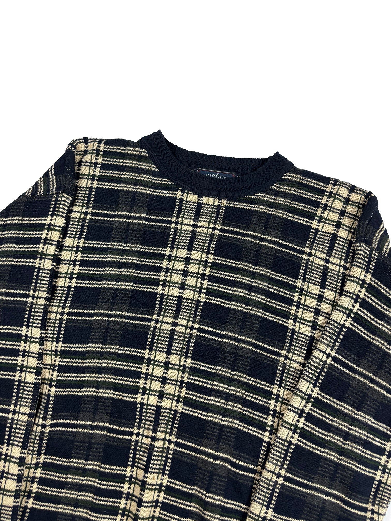 VINTAGE “WOODS & GRAY” KNIT SWEATER SIZE LARGE