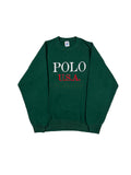 VINTAGE GREEN “POLO USA” CREWNECK SIZE LARGE