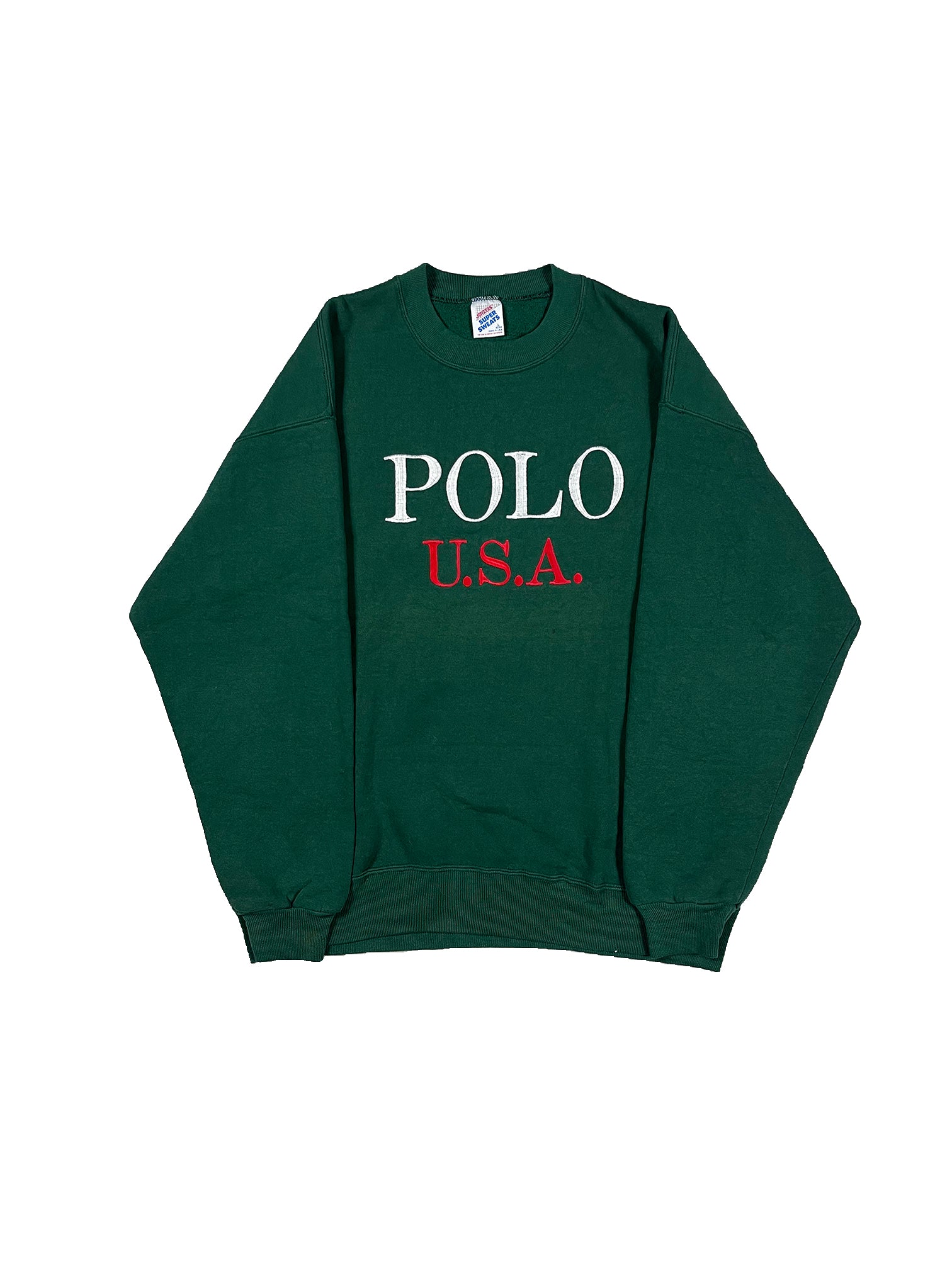 VINTAGE GREEN “POLO USA” CREWNECK SIZE LARGE