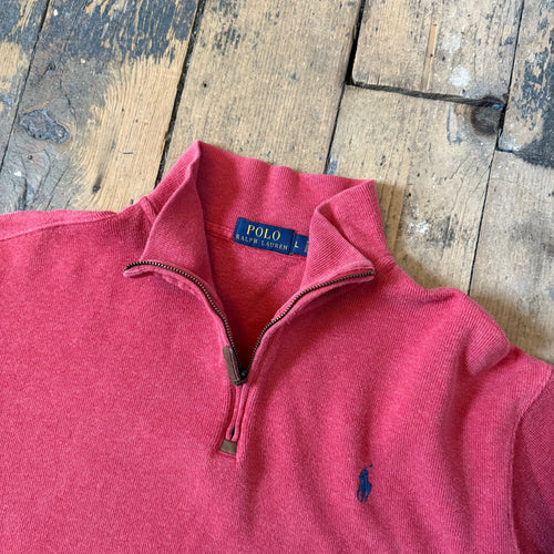 Vintage Polo Quarter Zip Sweater Size Large