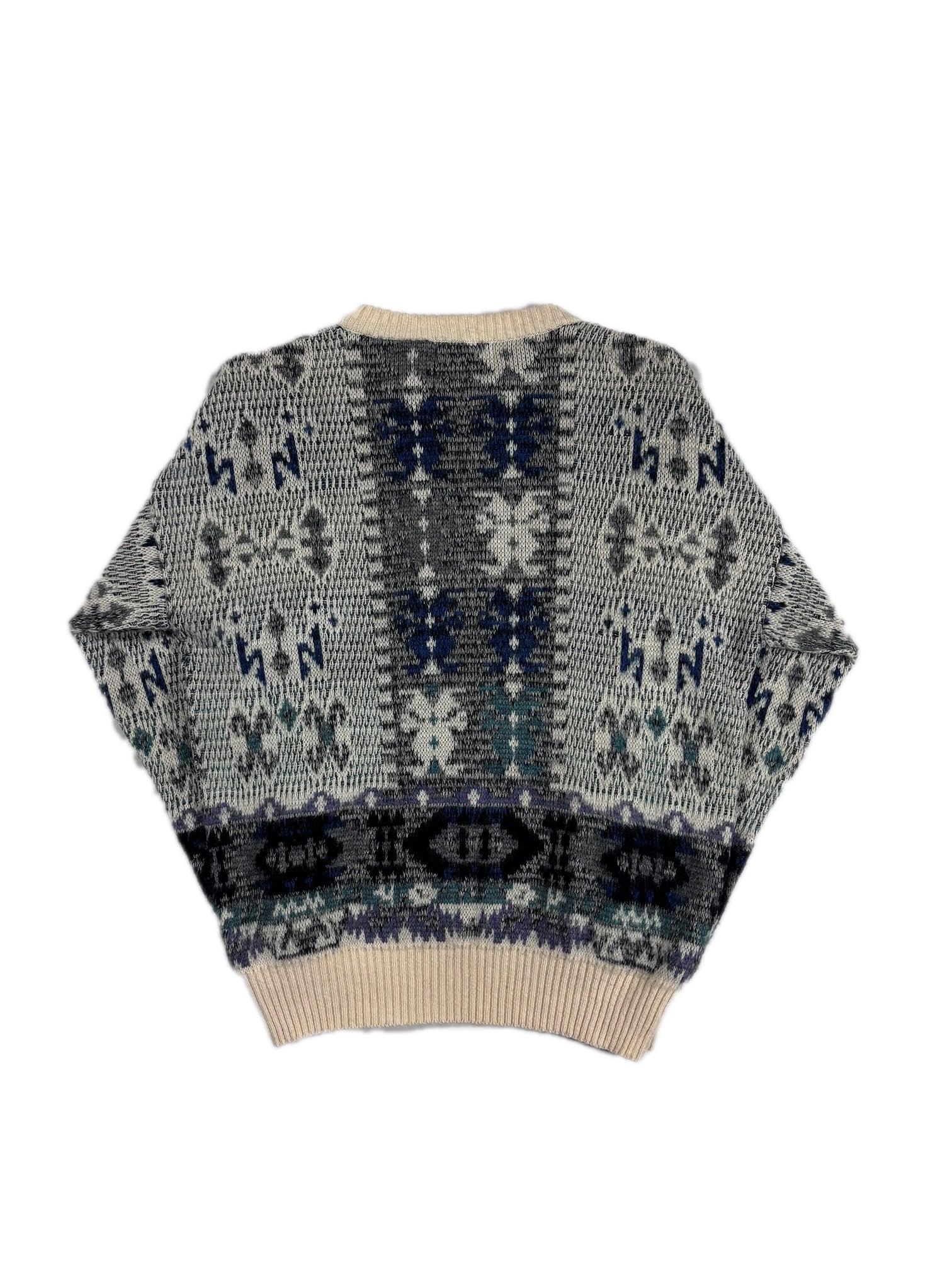 VINTAGE PATTERN “METHOD” KNIT SWEATER SIZE MEDIUM