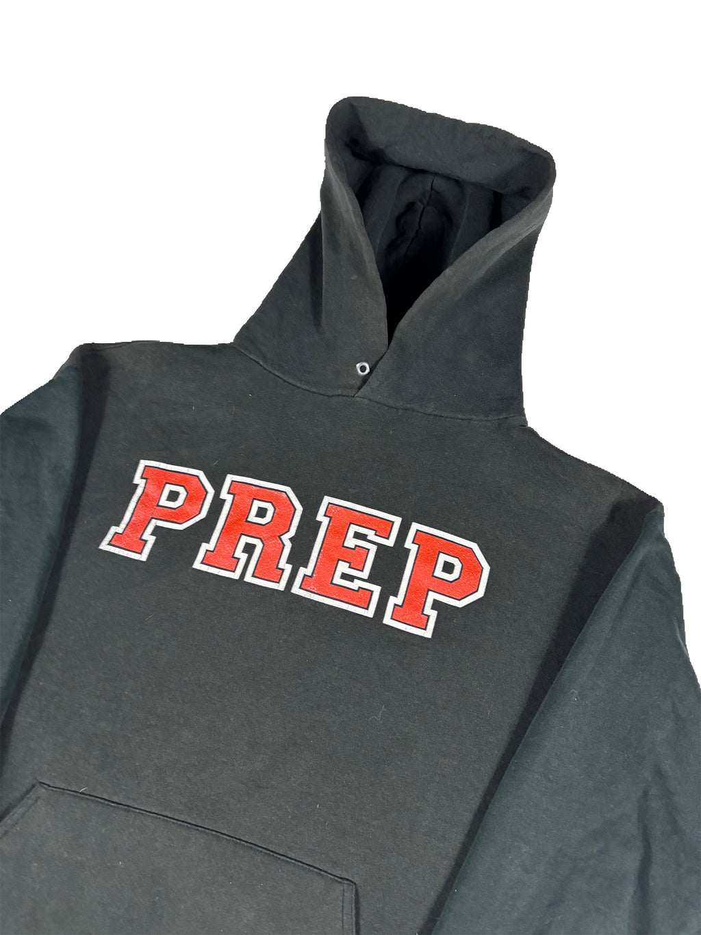 VINTAGE BLACK “PREP” HOODIE SIZE LARGE