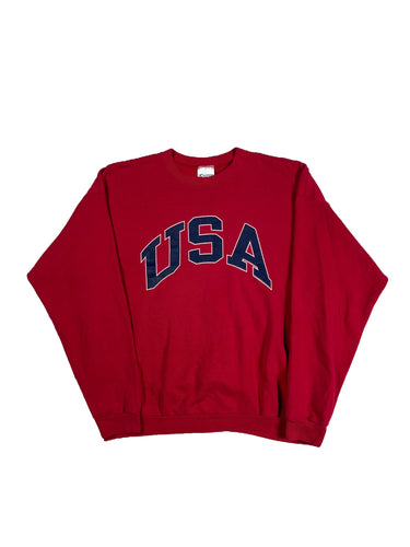 VINTAGE RED USA CREWNECK SIZE XL