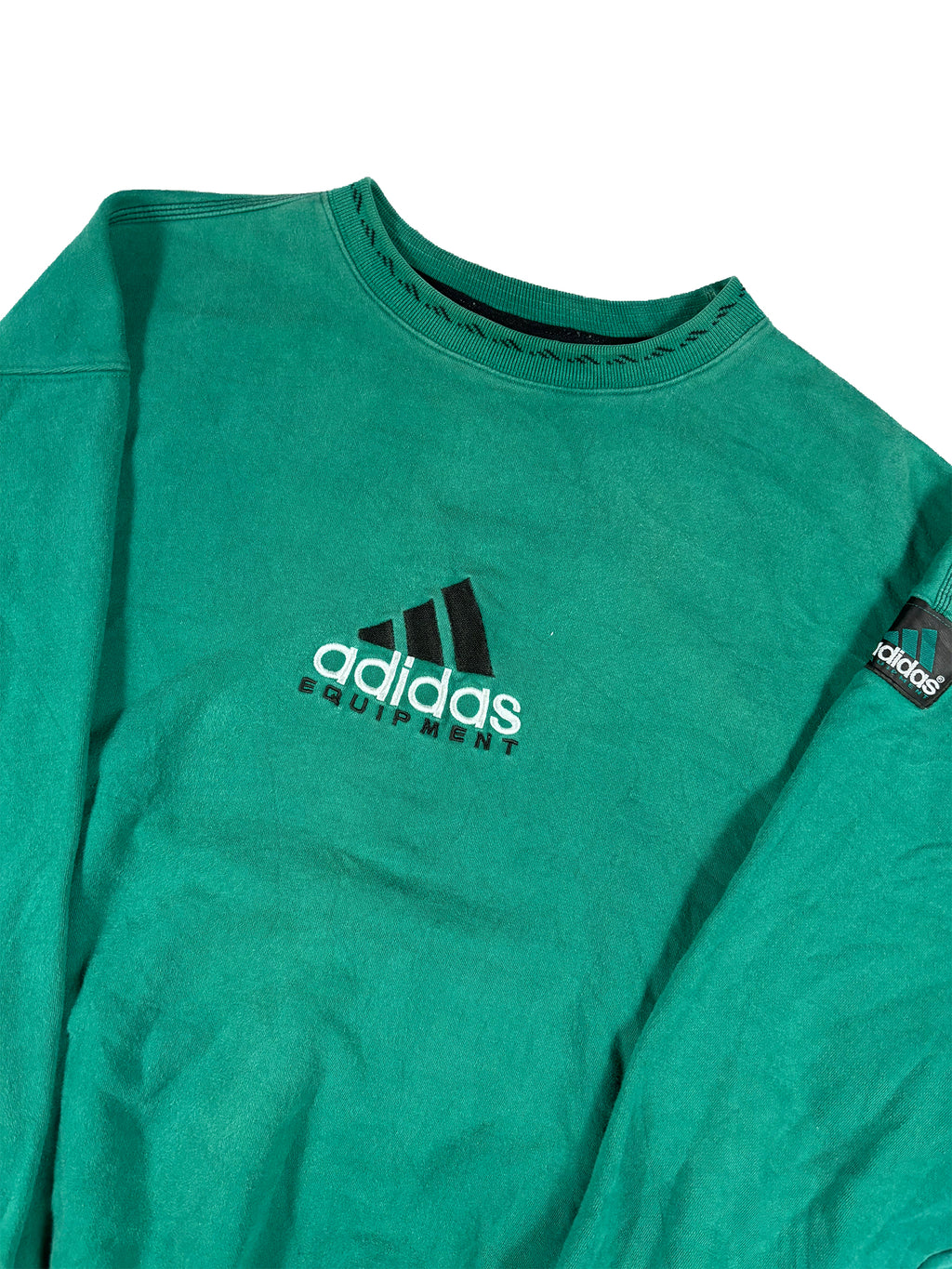 VINTAGE GREEN ADIDAS EQUIPMENT CREWNECK SIZE LARGE