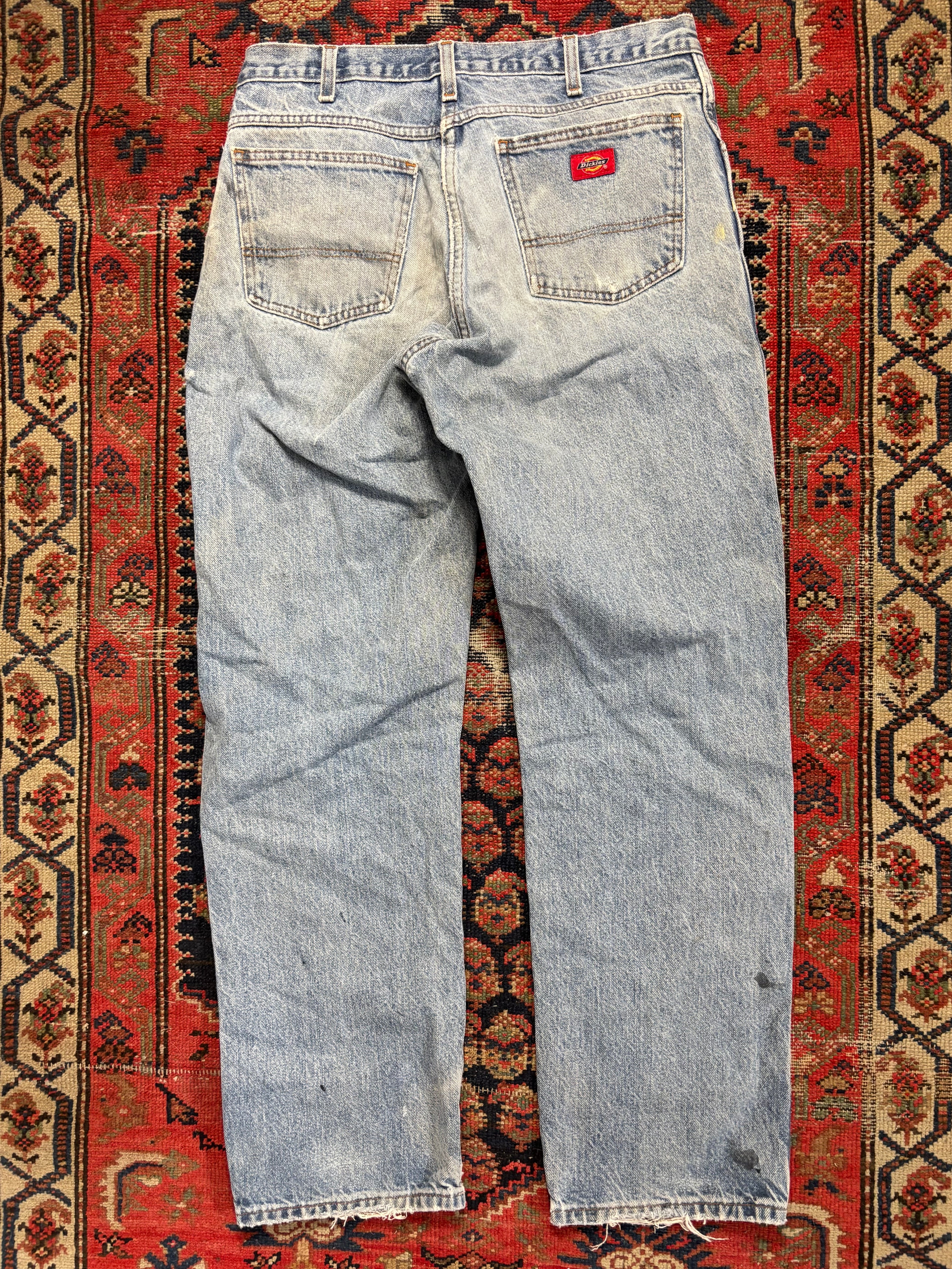 VINTAGE DISTRESSED LIGHT WASH DICKIES DENIM W/32