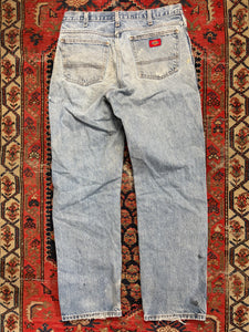 VINTAGE DISTRESSED LIGHT WASH DICKIES DENIM W/32