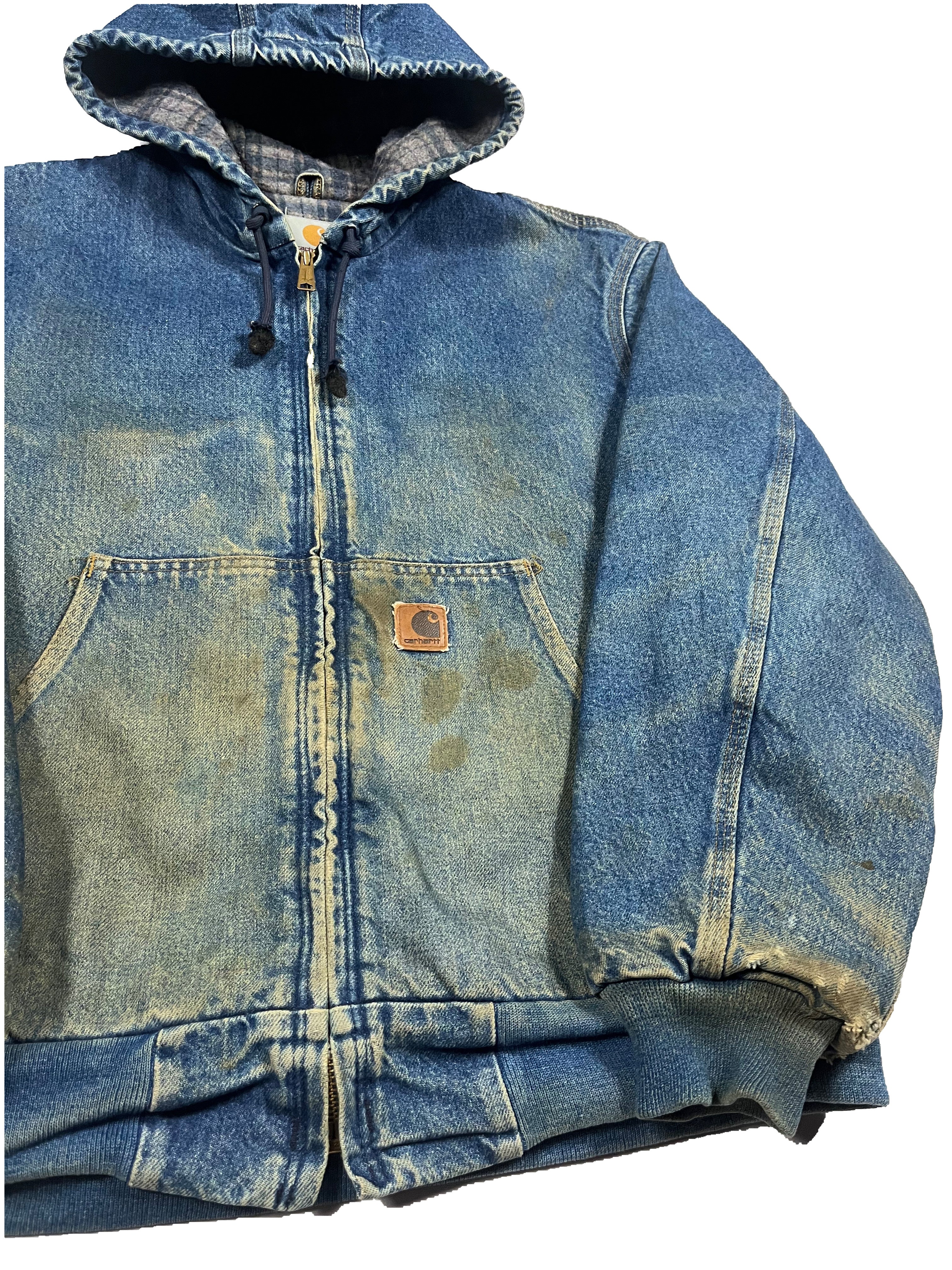 VINTAGE DENIM CARHARTT JACKET SIZE LARGE