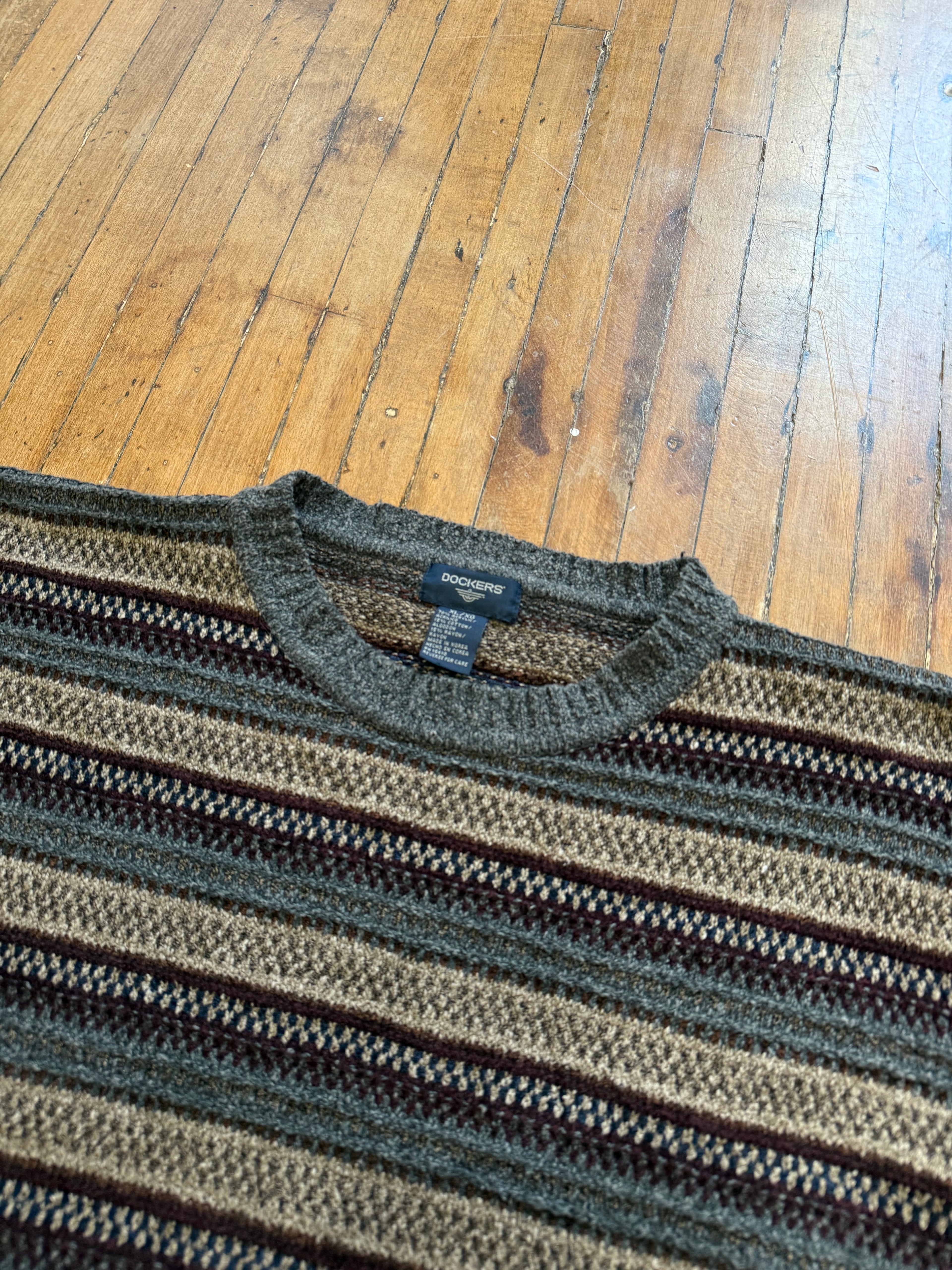 Vintage Striped Knit Sweater