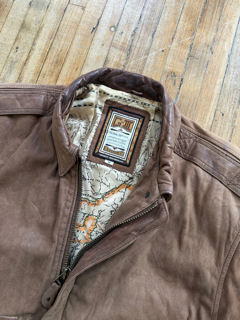 Vintage Brown Bomber Jacket