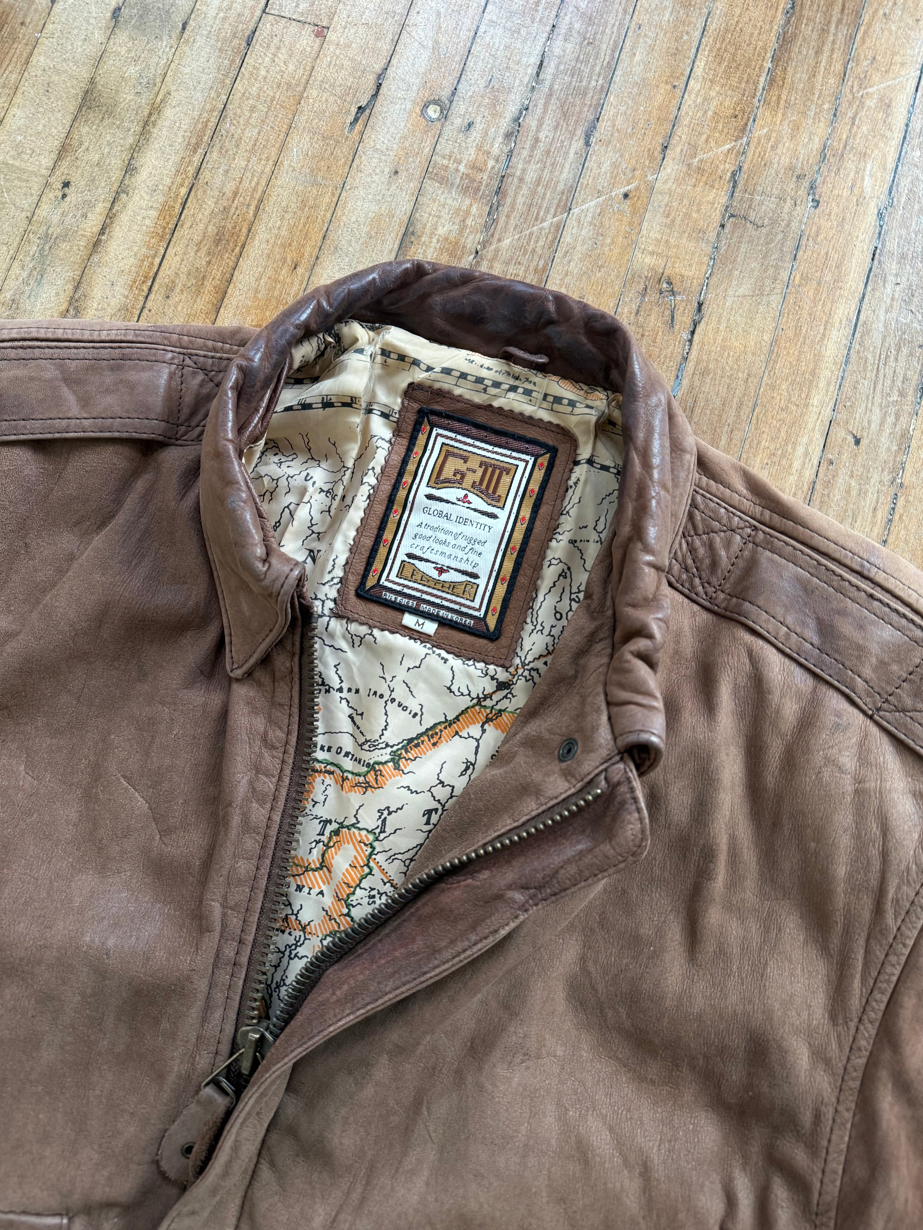 Vintage Brown Bomber Jacket