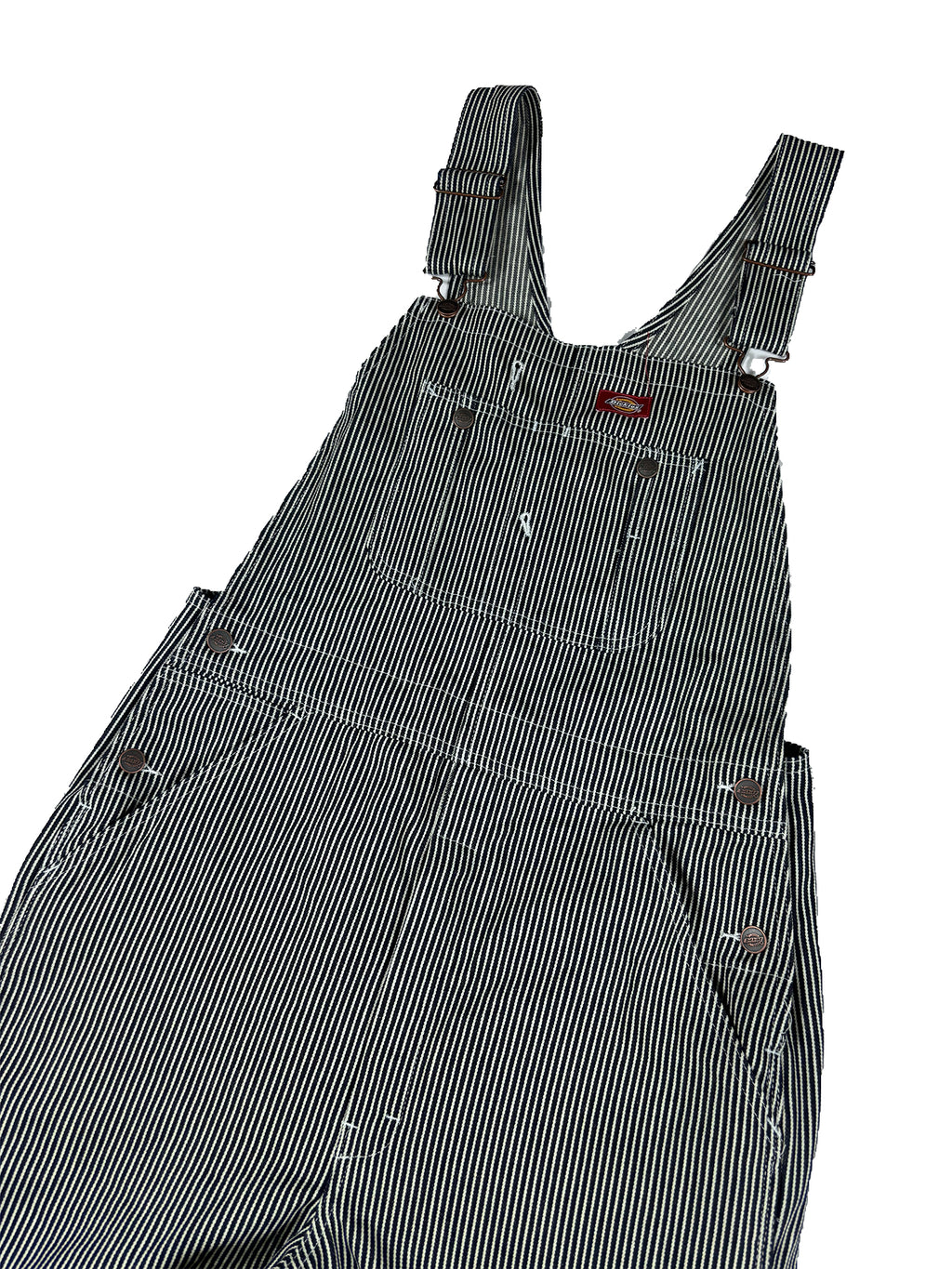 VINTAGE DICKIES BLACK PINSTRIPPED OVERALLS W/32x32