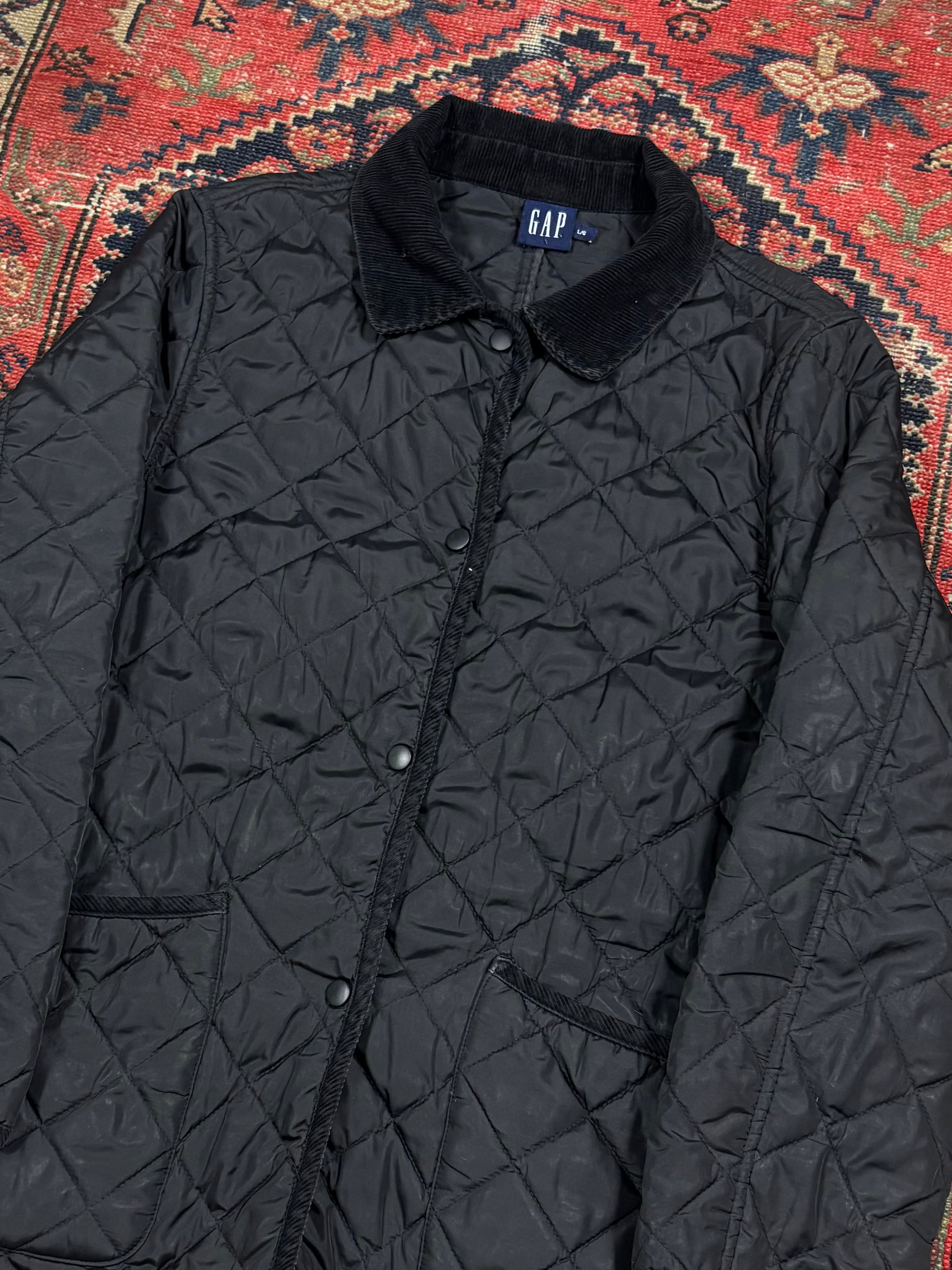 BLACK GAP INSUALTED CHORE JACKET SIZE LARGE
