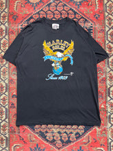 Load image into Gallery viewer, VINTAGE BLACK 1987 HARLEY RULES TEE SIZE LARGE