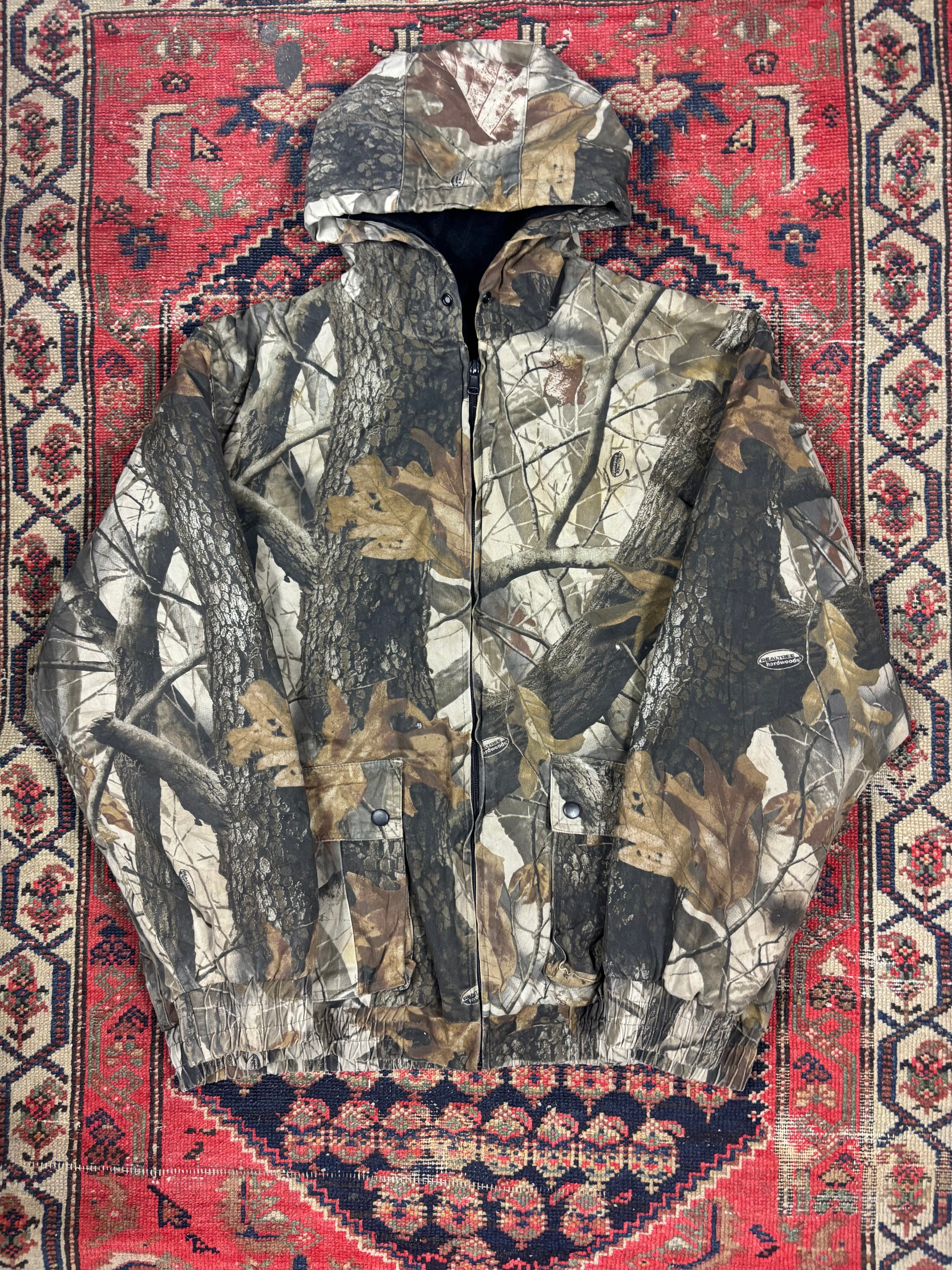 VINTAGE INSULATED HOODED REALTREE JACKET SIZE XL