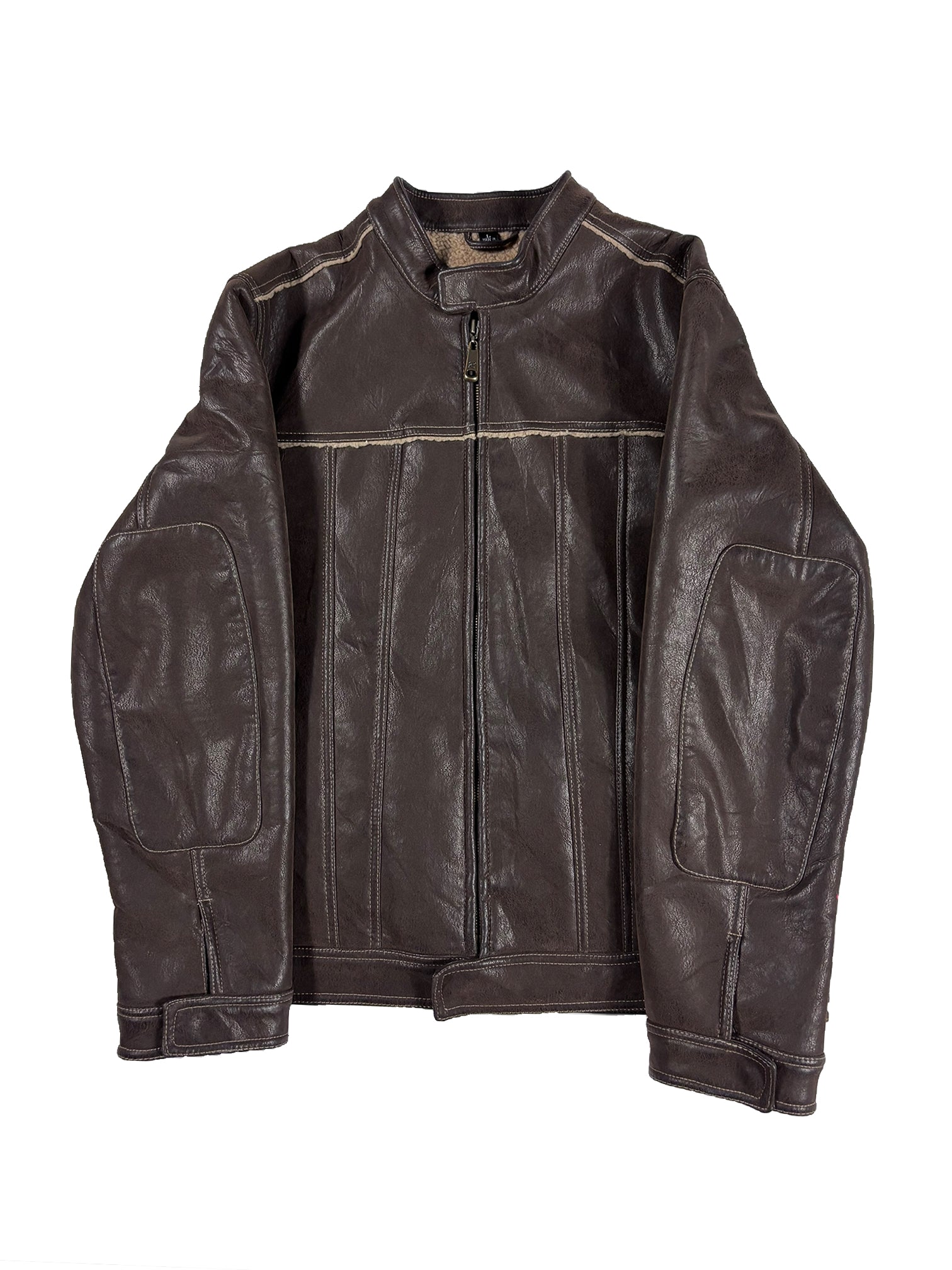 Leather coat with wool lining online