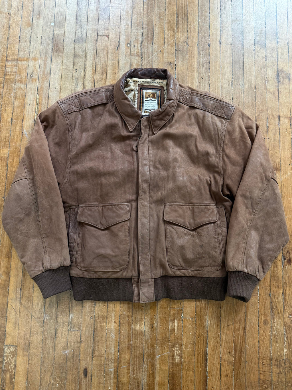 Vintage Brown Bomber Jacket