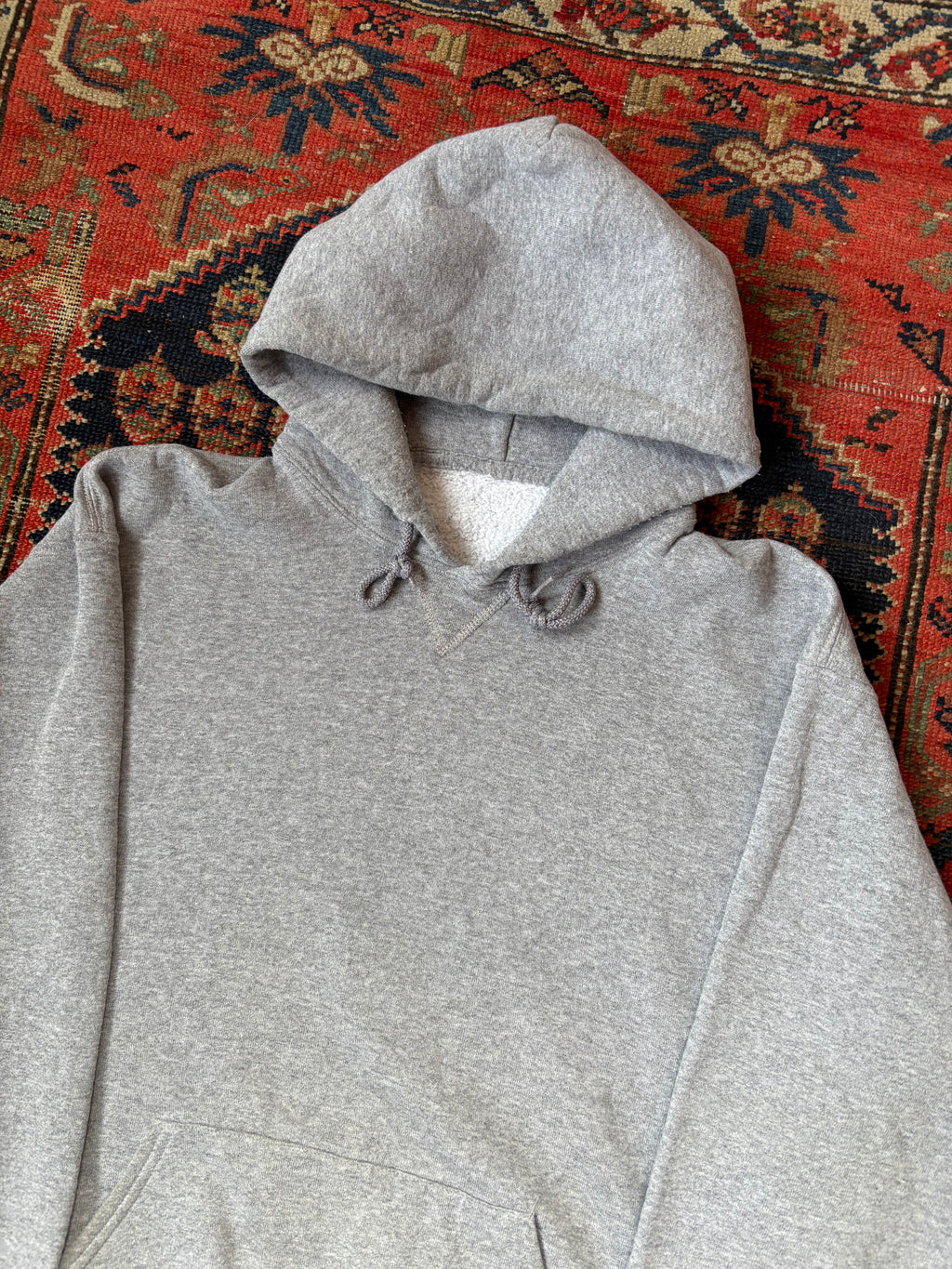 VINTAGE GREY RUSSEL HOODIE SIZE XL