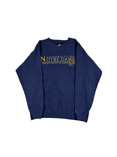 VINTAGE NAVY NOTRE DAME CREWNECK SIZE LARGE