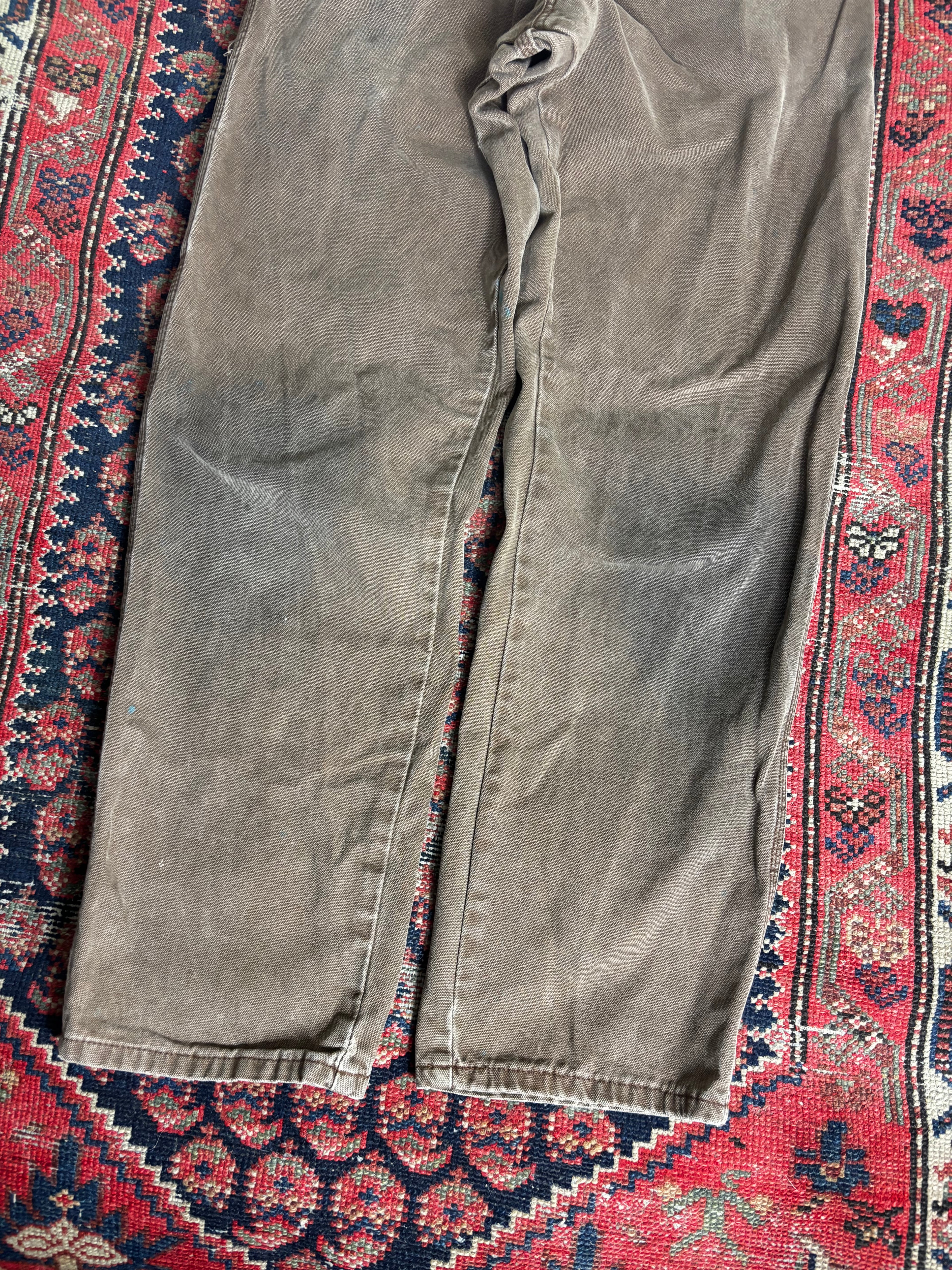 VINTAGE FADED BROWN DICKIES TROUSERS W/30