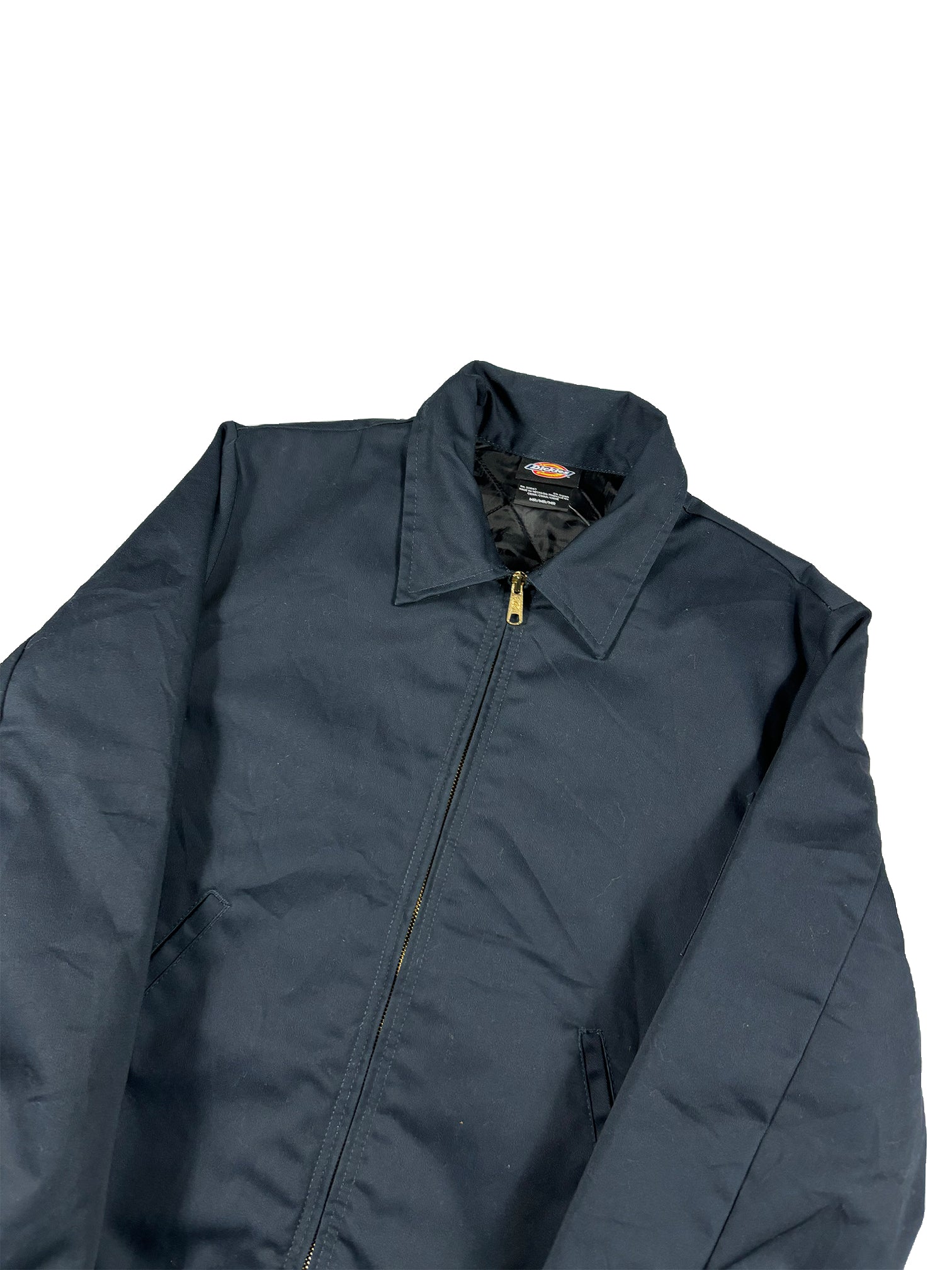 VINTAGE NAVY INSULATED DICKIES ZIP-UP WORK JACKET SIZE MEDIUM