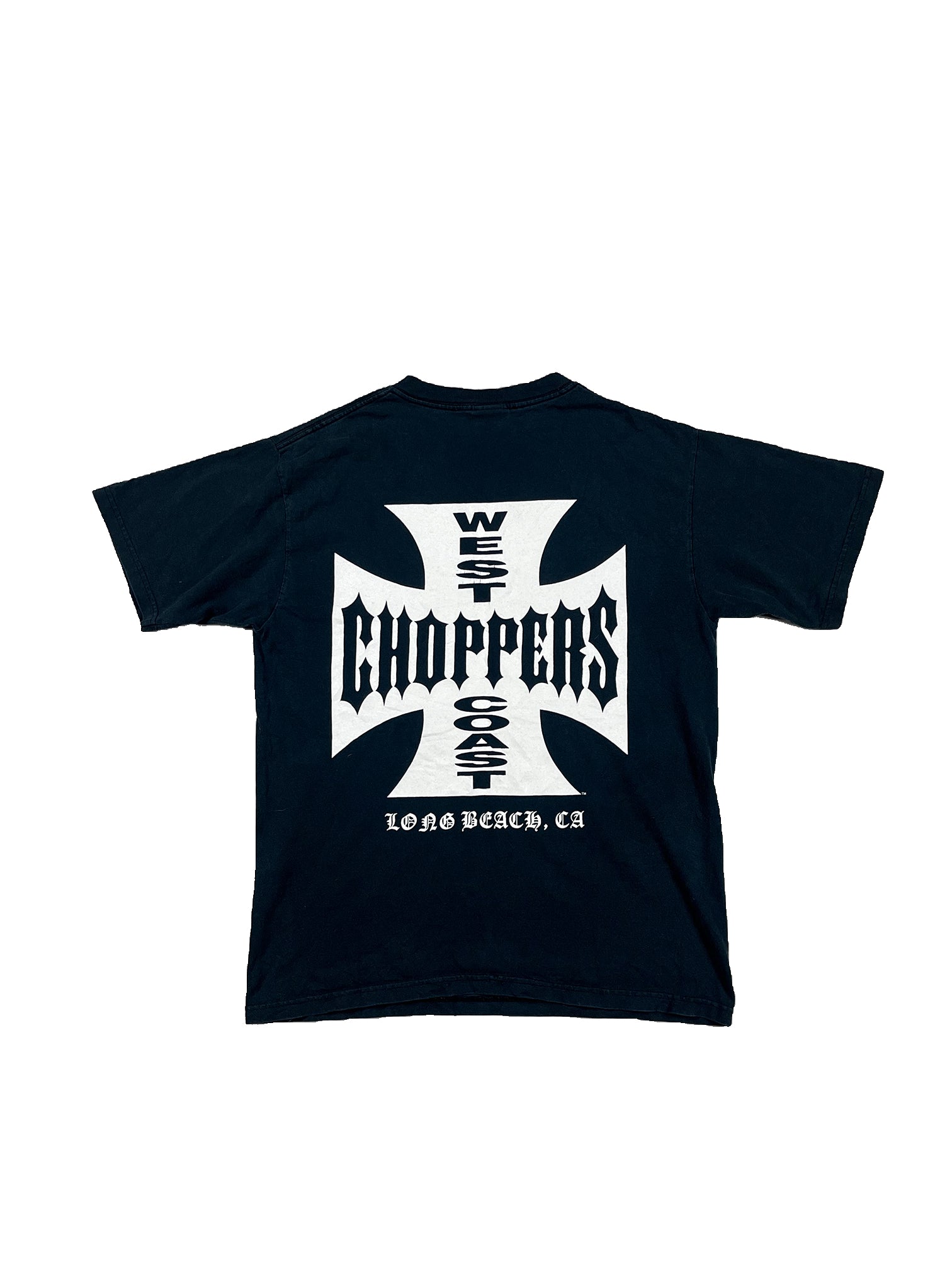 VINTAGE BLACK “LONG BEACH” WEST COAST CHOPPERS TEE SIZE MEDIUM