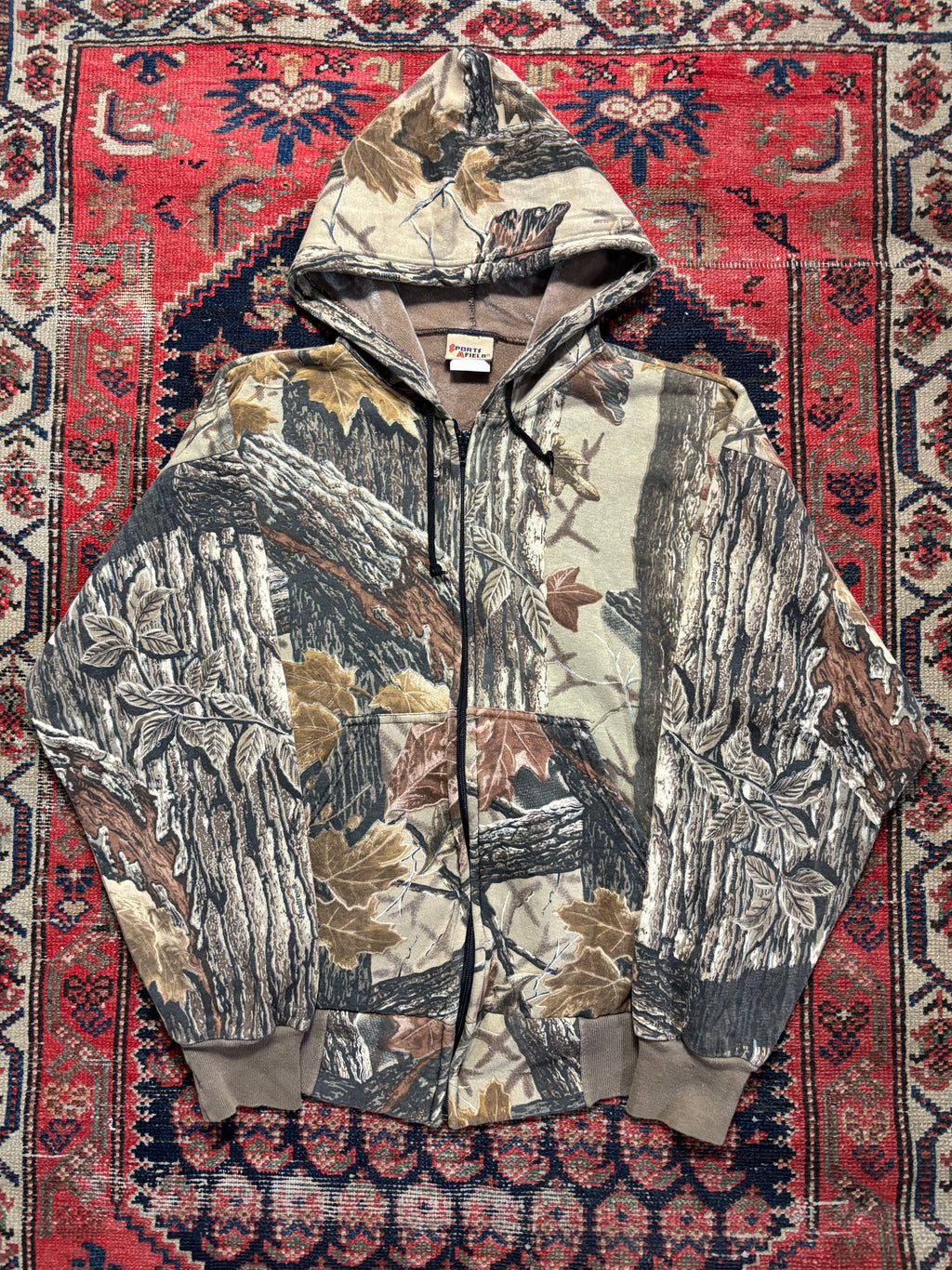 VINTAGE LINED REALTREE ZIP UP HOODIE SIZE LARGE