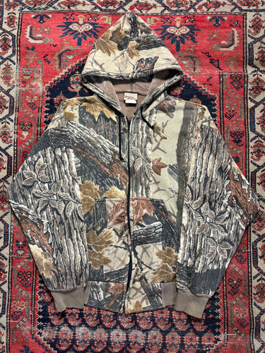 VINTAGE LINED REALTREE ZIP UP HOODIE SIZE LARGE