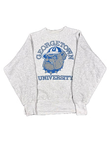 VINTAGE GREY GEORGETOWN REVERSE WEAVE CREWNECK SIZE LARGE