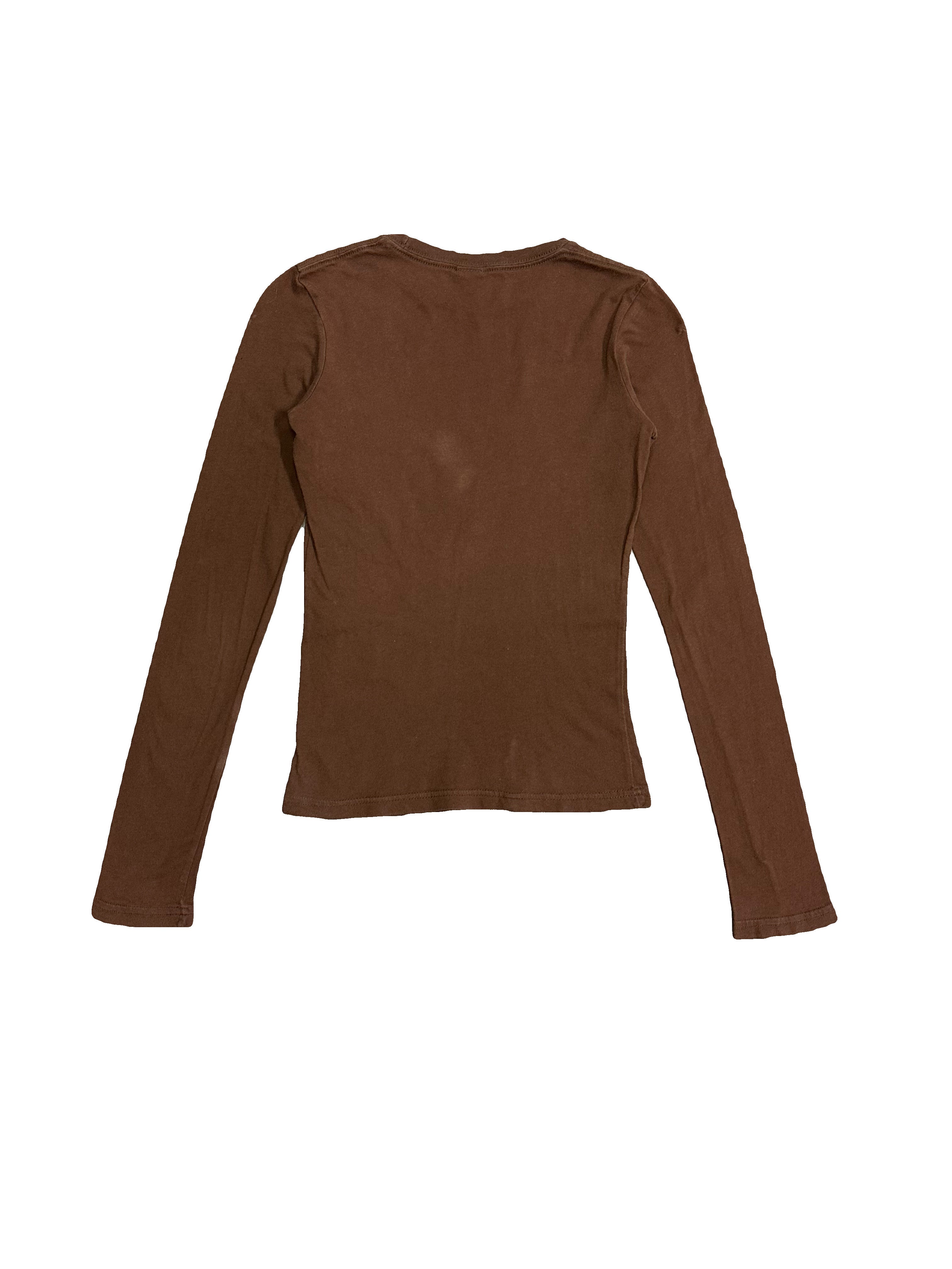 BROWN LONGSLEEVE SIZE X-SMALL