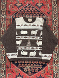 VINTAGE WOOLRICH BROWN AND GREY SHEEP KNIT SIZE XL