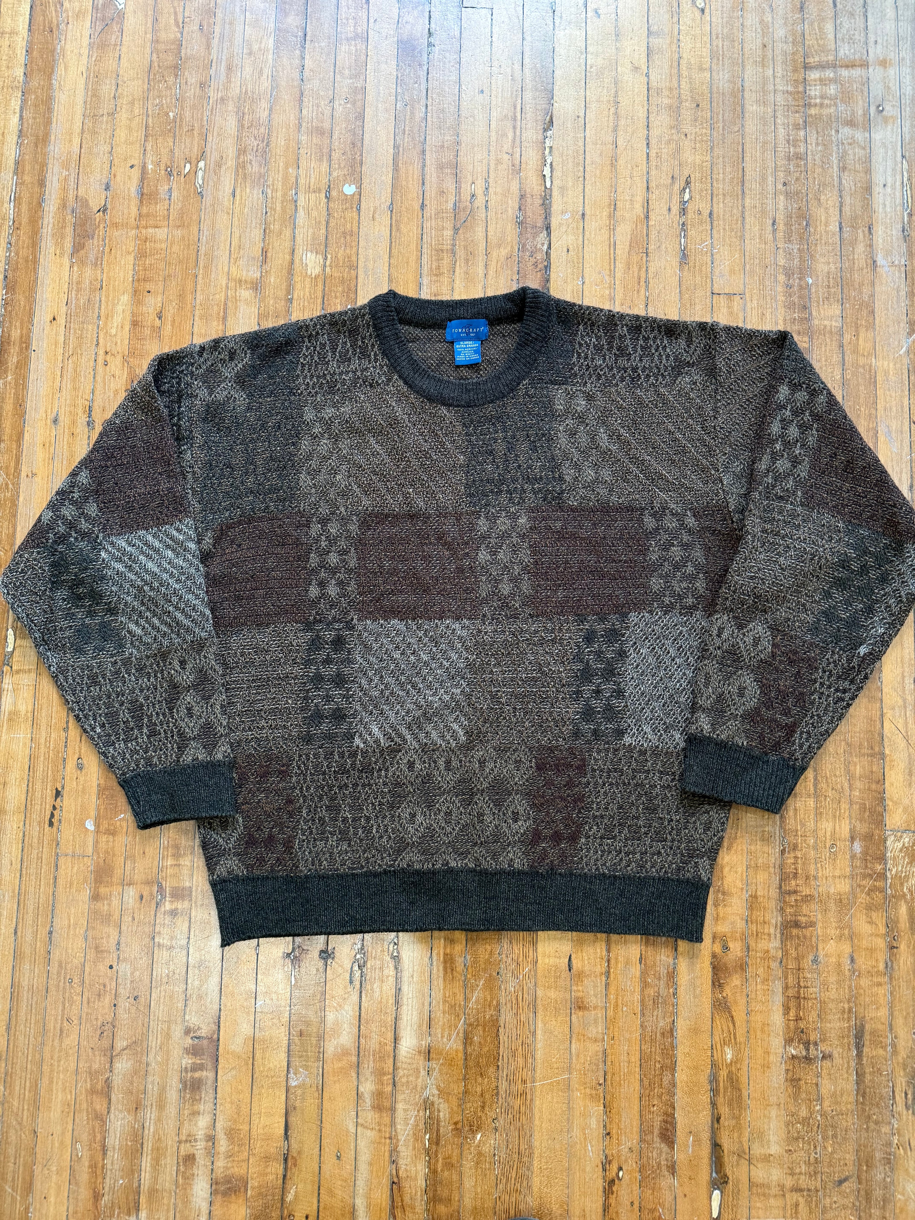 Vintage Pattern Knit Sweater