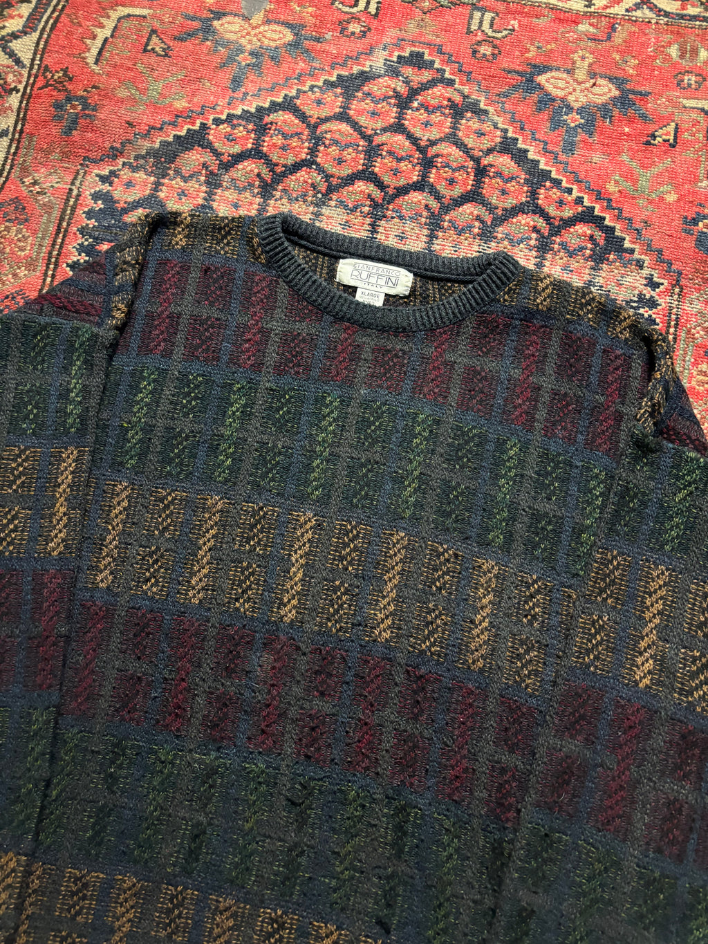 VINTAGE DARK “RUFFINI” KNIT SWEATER SIZE XL
