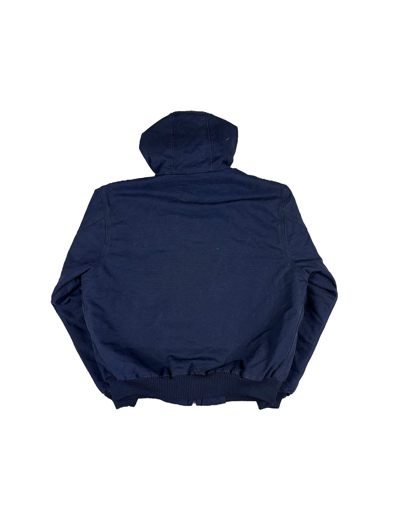 VINTAGE DARK NAVY HOODED CARHARTT WORK JACKET SIZE LARGE