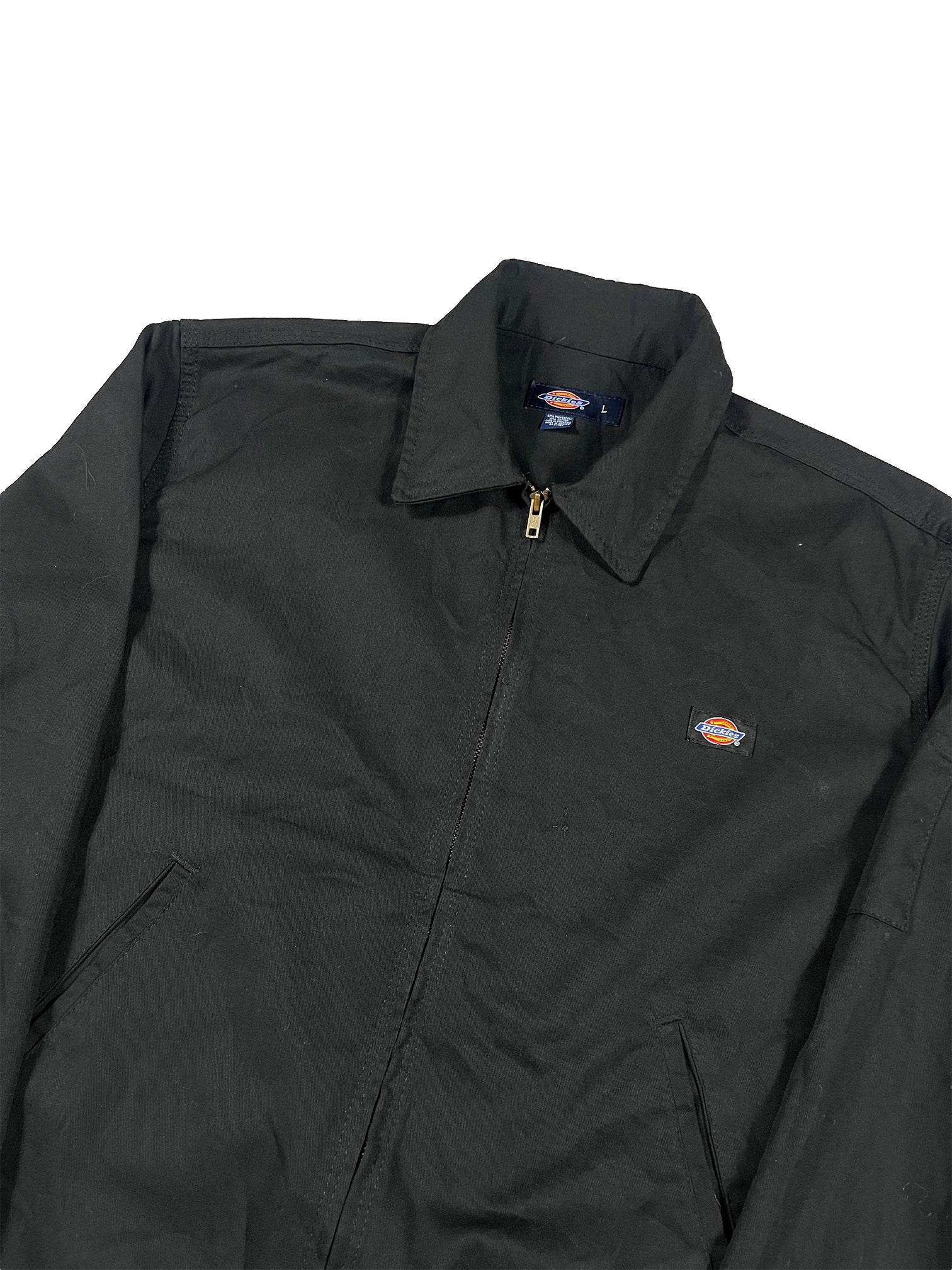 VINTAGE BLACK BOXY DICKIES WORK JACKET SIZE LARGE