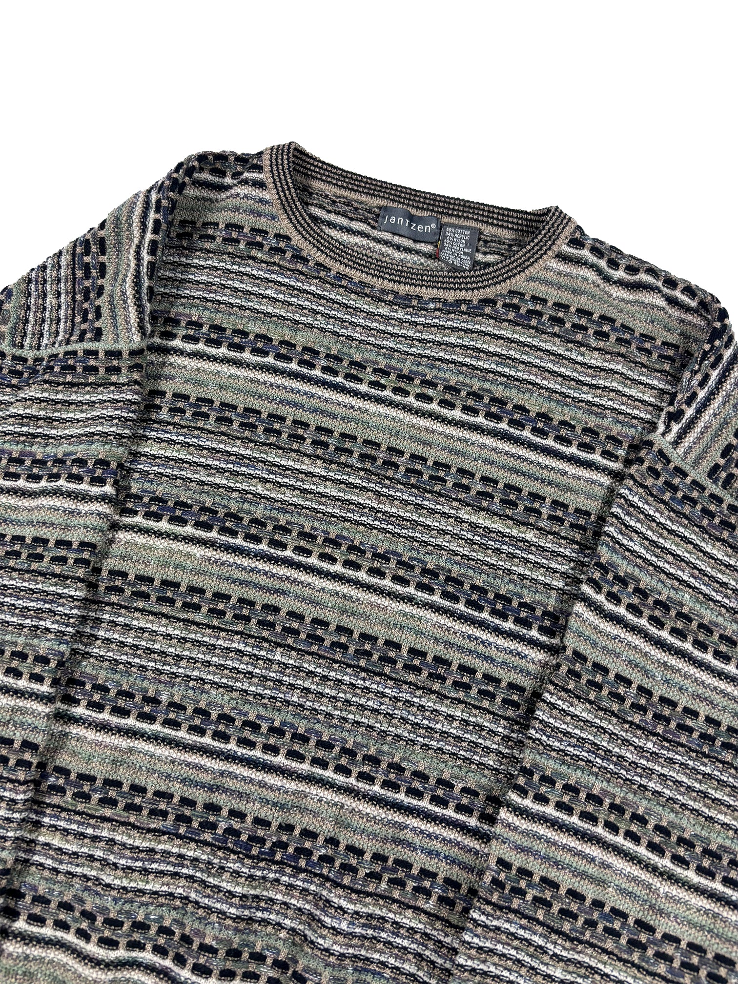 VINTAGE JANTZEN MULTI-PATTERN KNIT SIZE LARGE