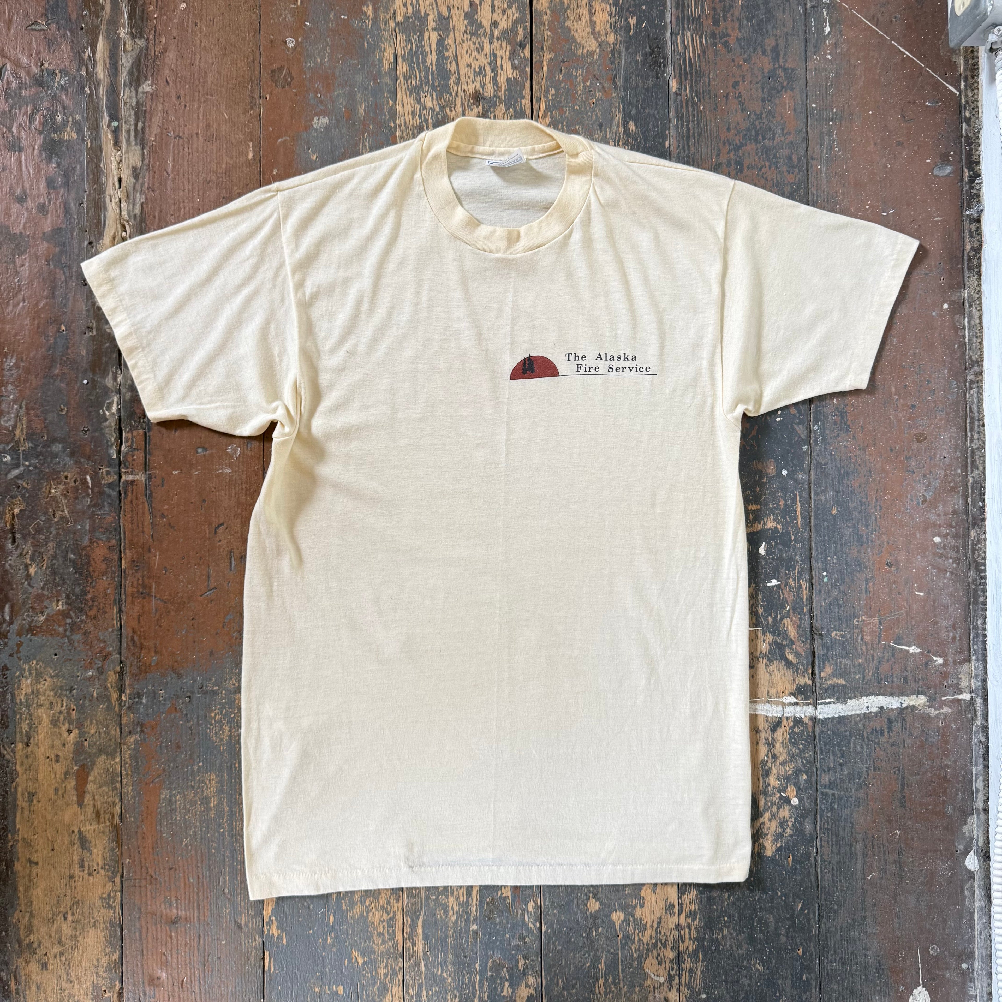 Vintage Alaska Fire Services T Shirt Size S-M