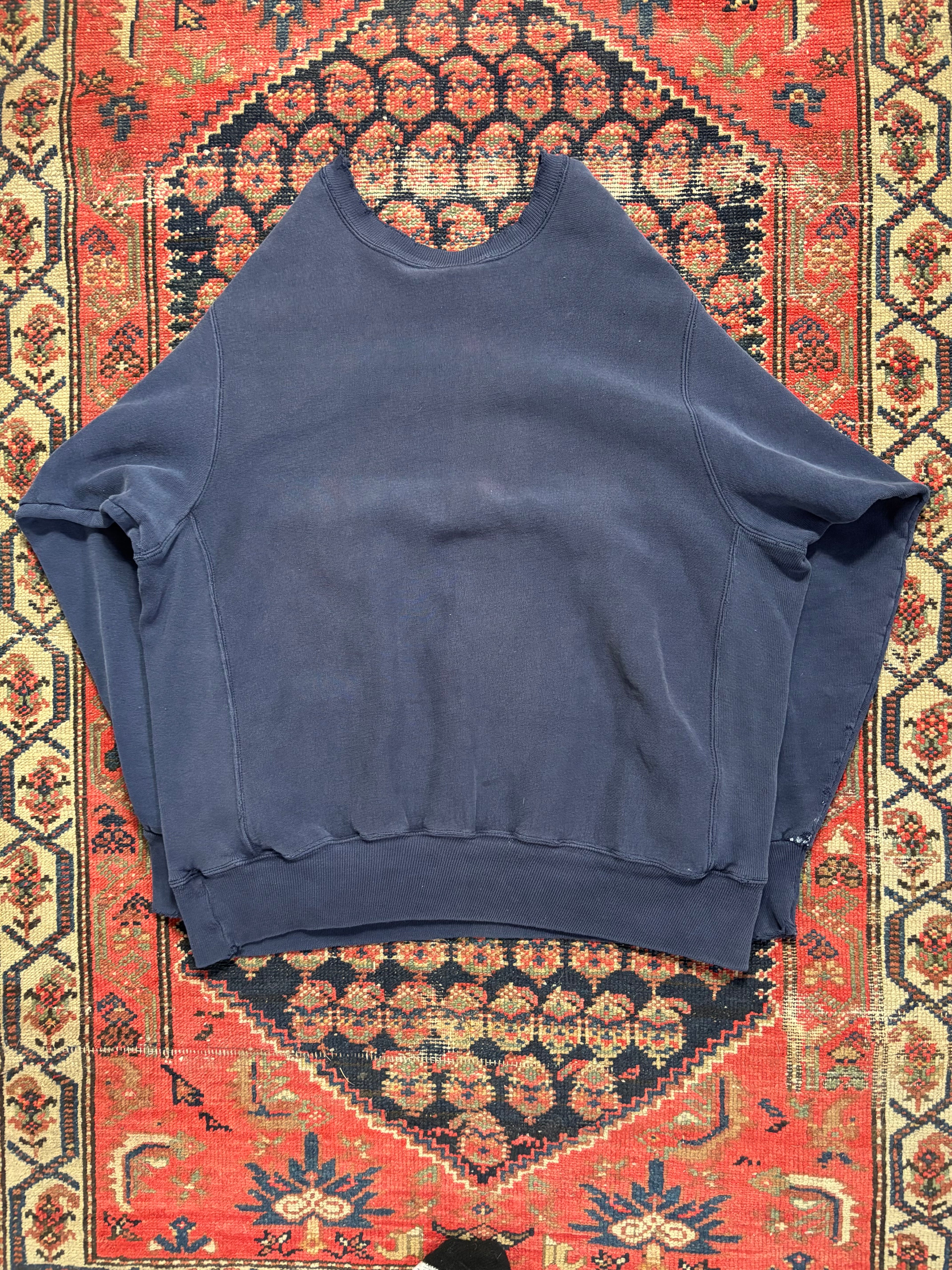 VINTAGE THRASHED NAVY CU CREWNECK SIZE LARGE