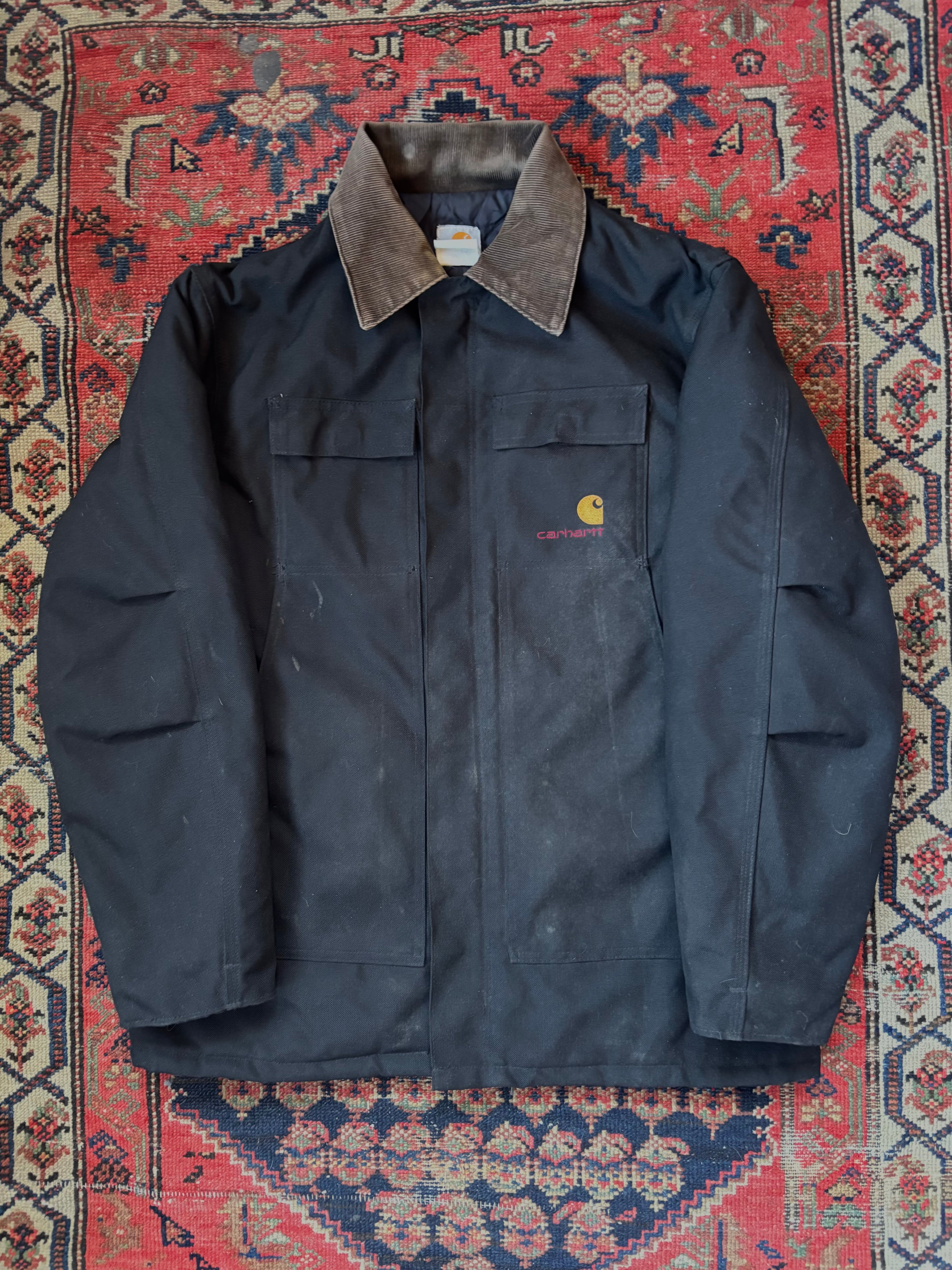 VINTAGE BLACK CARHARTT DETROIT STYLE CHORE XL