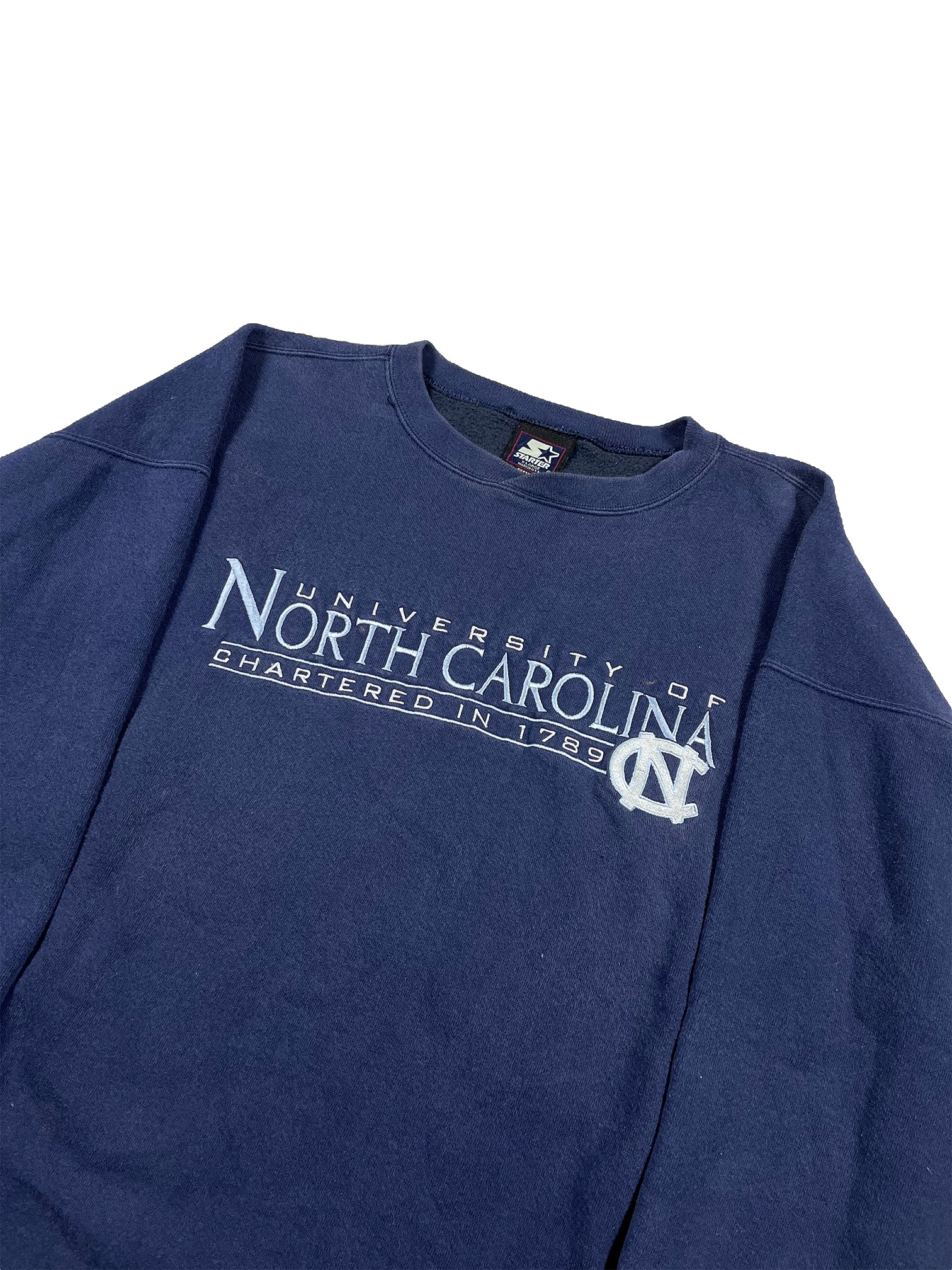 VINTAGE NAVY NCU STARTER CREWNECK SIZE XL