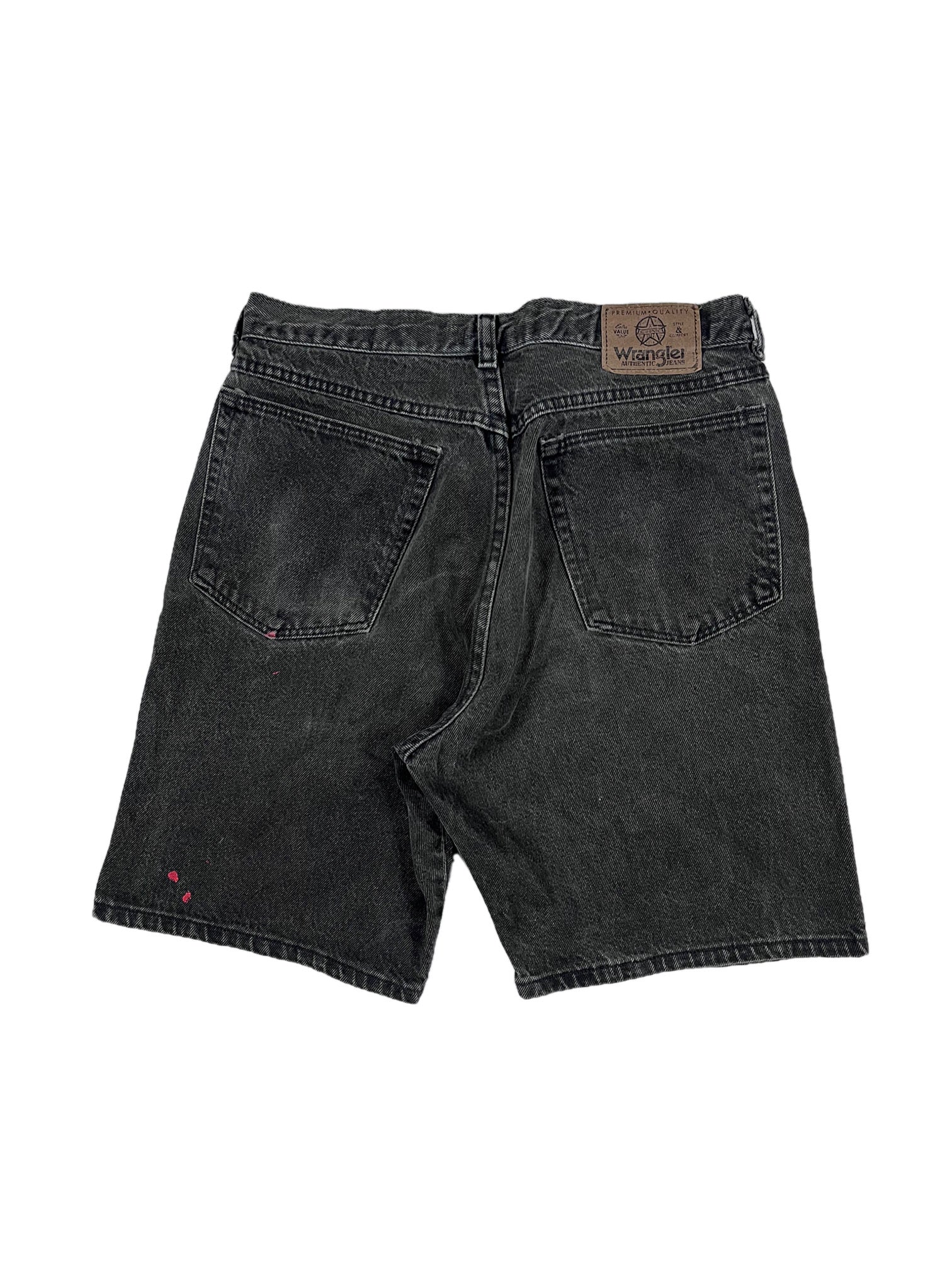 VINTAGE FADED BLACK WRANGLER JORTS W/32