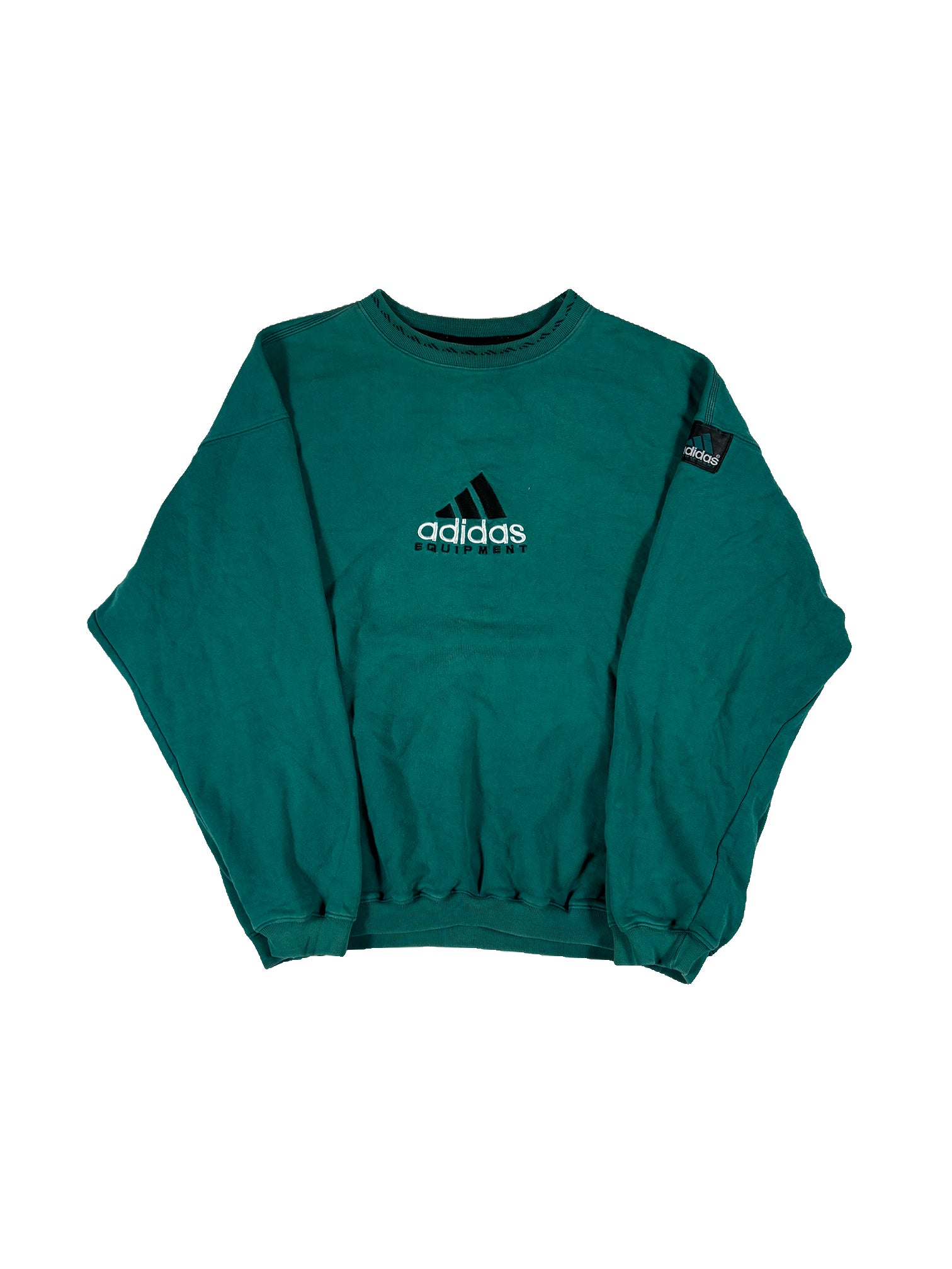 VINTAGE GREEN ADIDAS EQUIPMENT CREWNECK SIZE LARGE