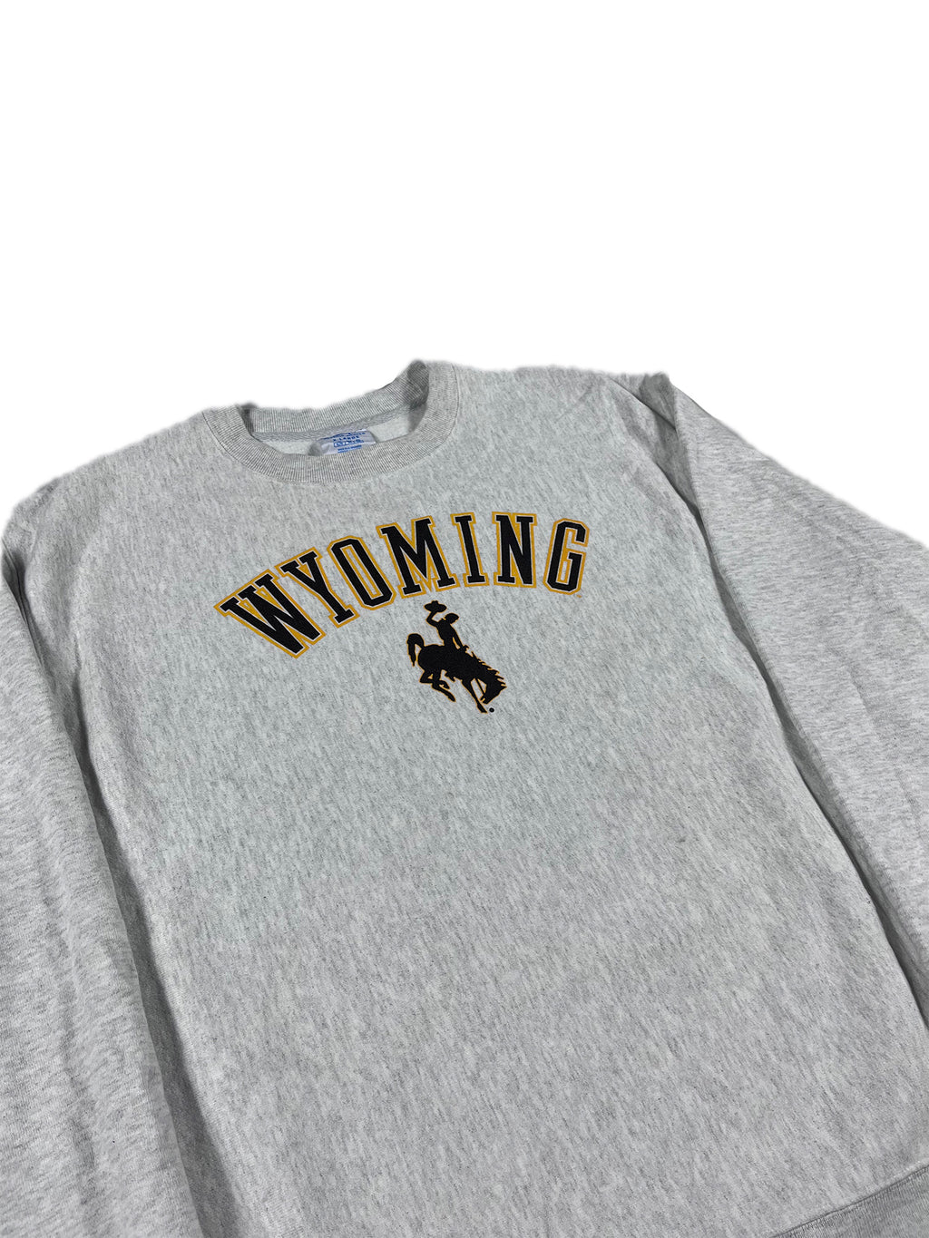 VINTAGE GREY WYOMING COWBOY CREWNECK SIZE XL