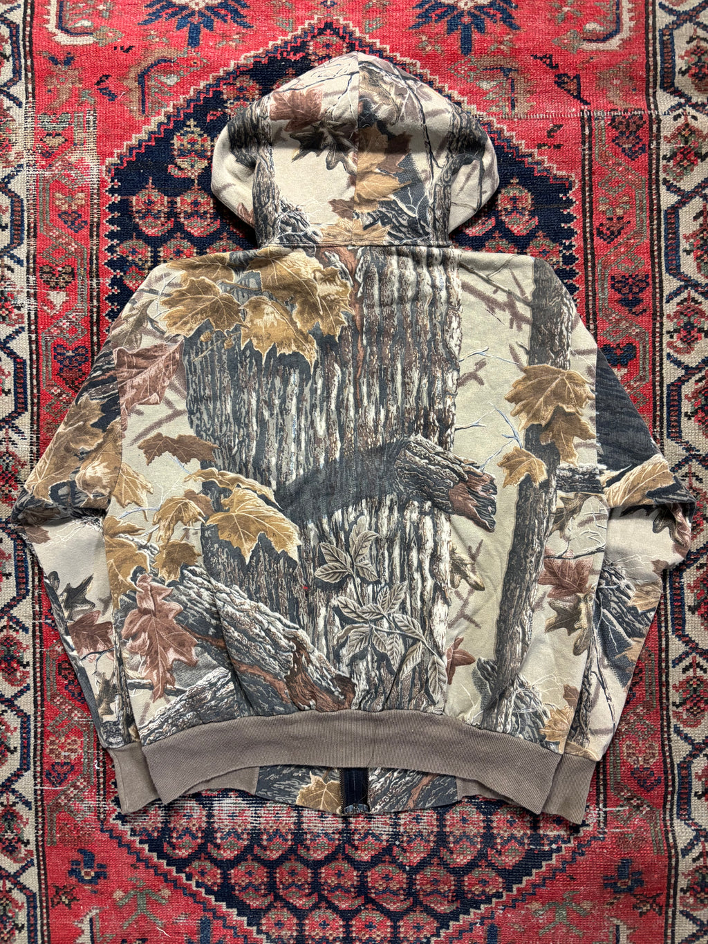 VINTAGE LINED REALTREE ZIP UP HOODIE SIZE LARGE