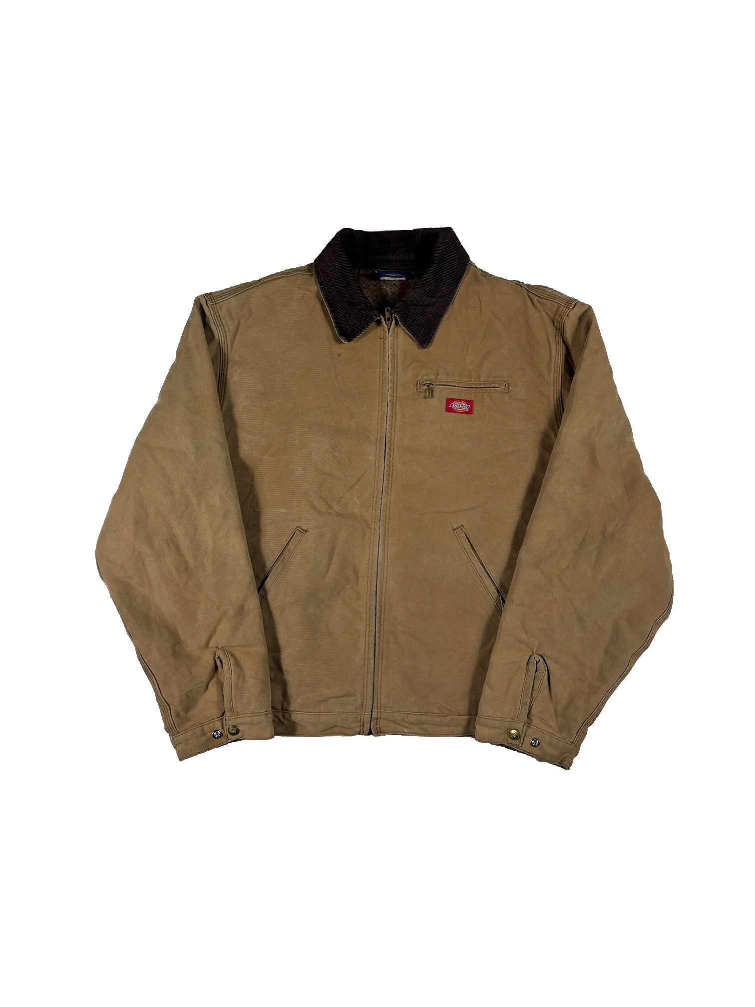 VINTAGE BEIGE DICKIES DETROIT WORK JACKET SIZE LARGE
